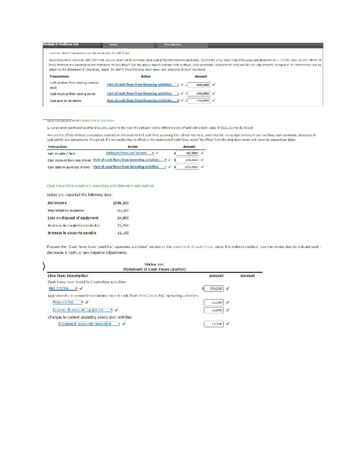ACC 201 Module 8 - 1-6 - Module 8 Problem Set eBook Show Me How Common ...
