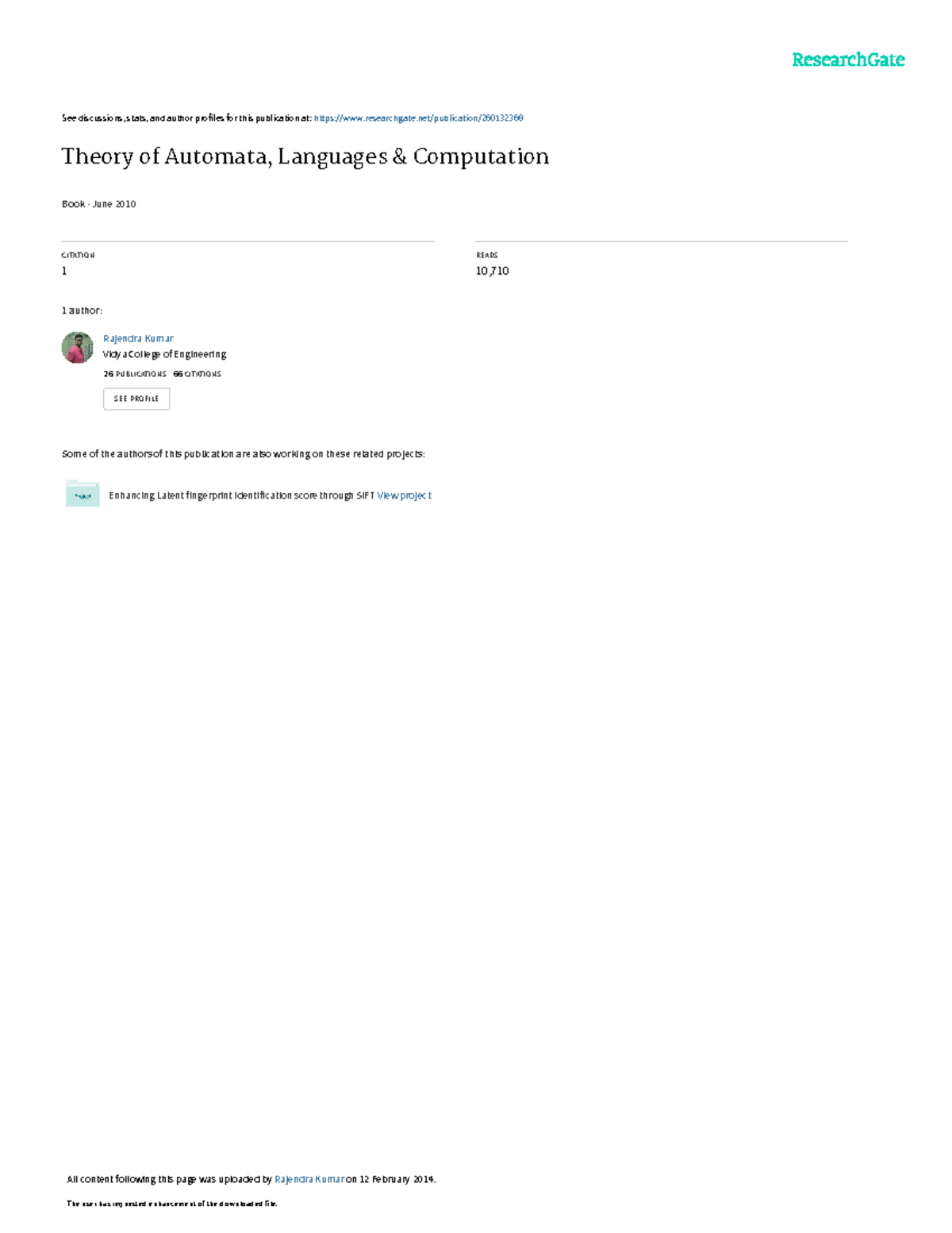 Appendix B - Lecture notes 1 - See discussions, stats, and author ...