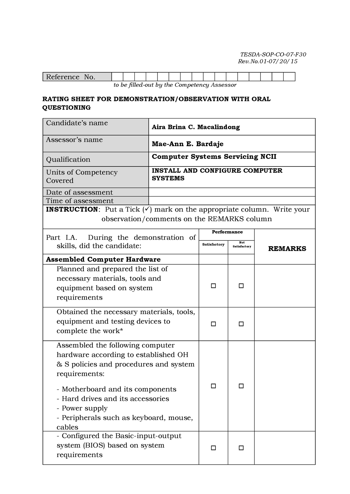 Mae-ann-e-bardaje-computer-systems-servicing-ncii compress - TESDA-SOP ...