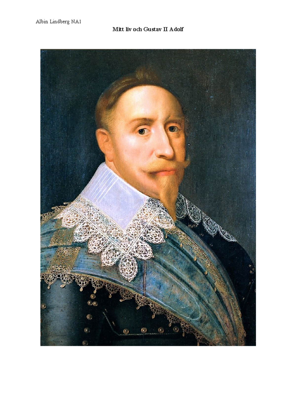 Mitt liv och personen X (Gustav II Adolf) - Albin Lindberg NA Mitt liv ...