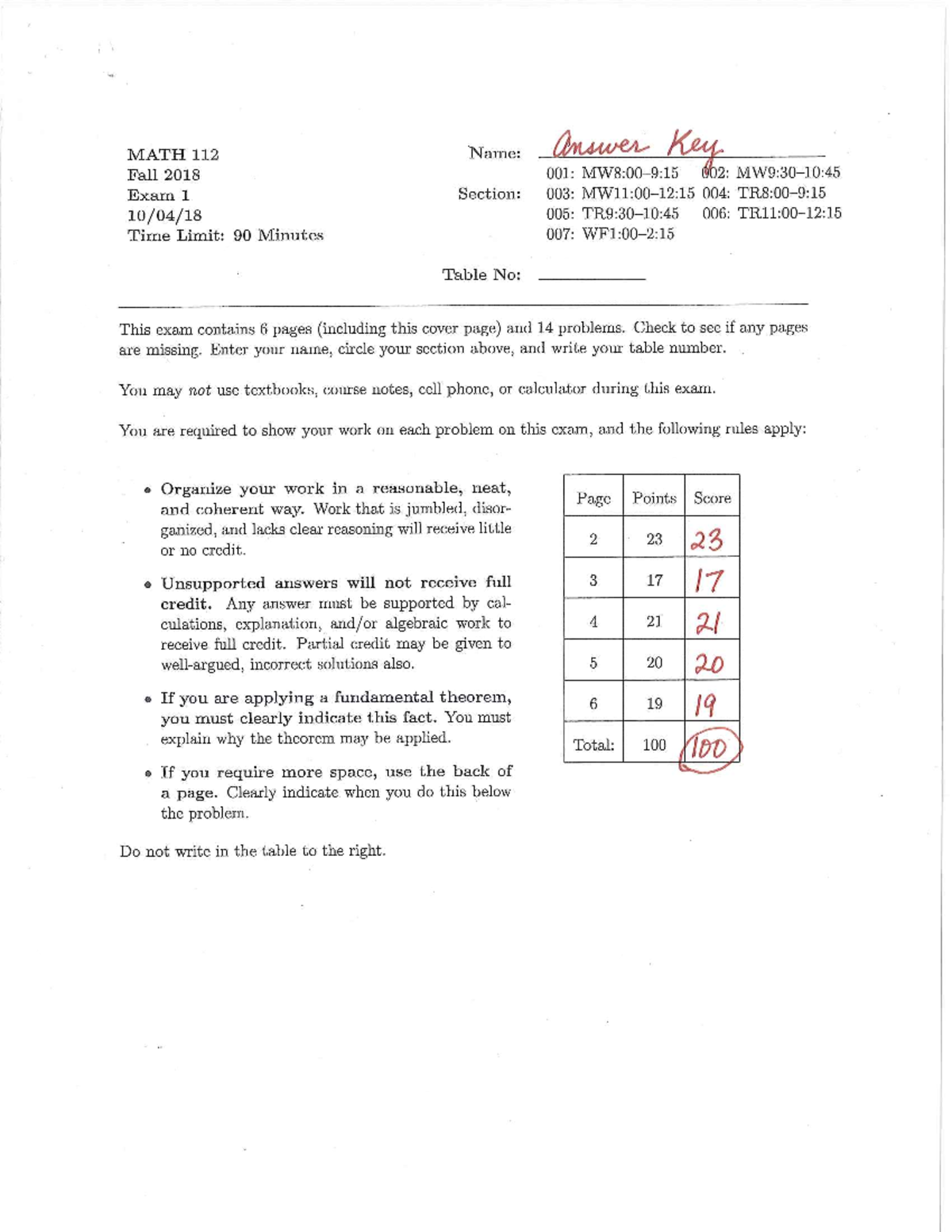 Exam1Math112Solutions - MATH 112 - Studocu