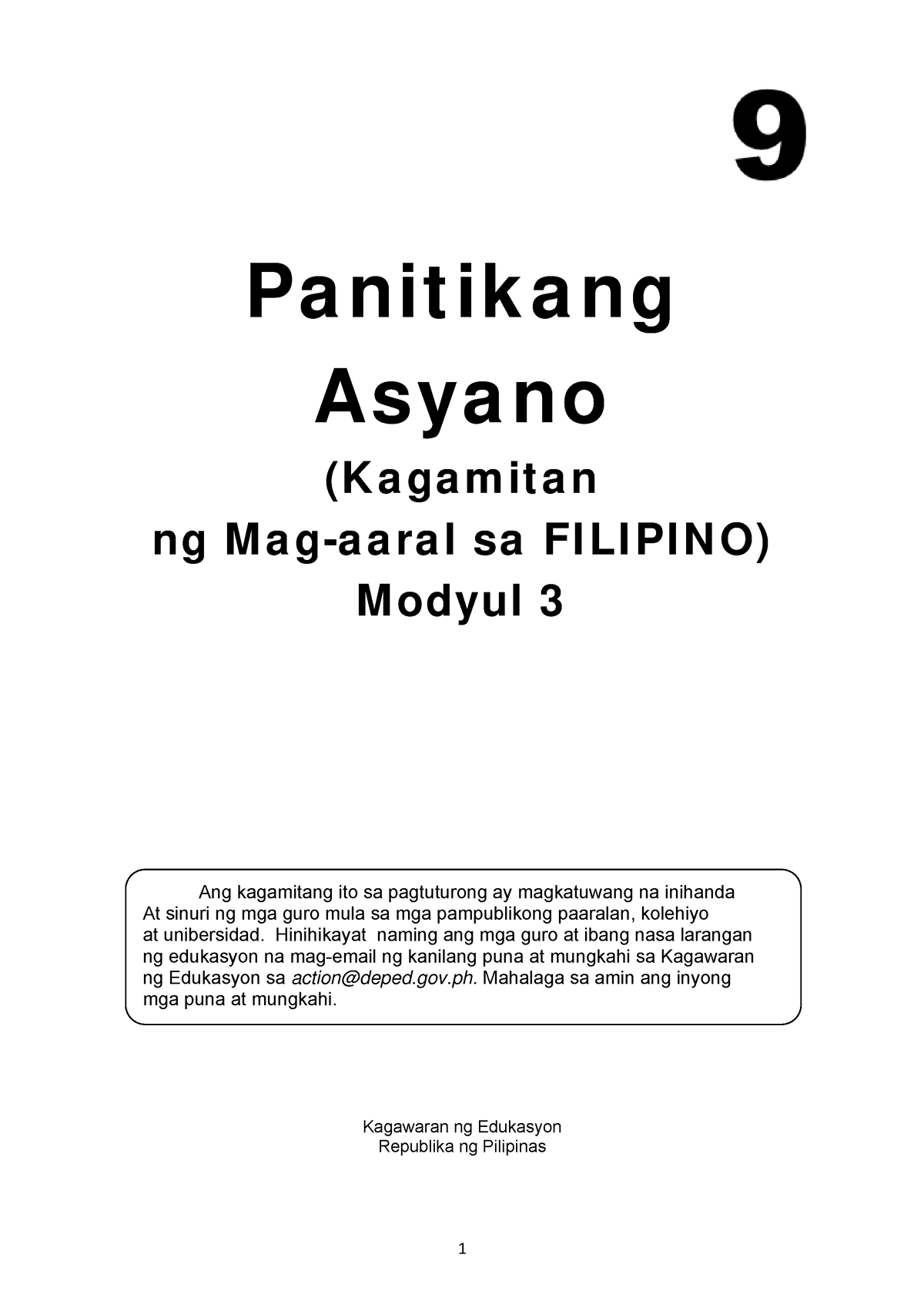 9 Filipino LM Q3 - Ang Kagamitang Ito Sa Pagtuturong Ay Magkatuwang Na ...