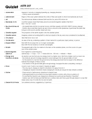 mastering astronomy homework 1 answers