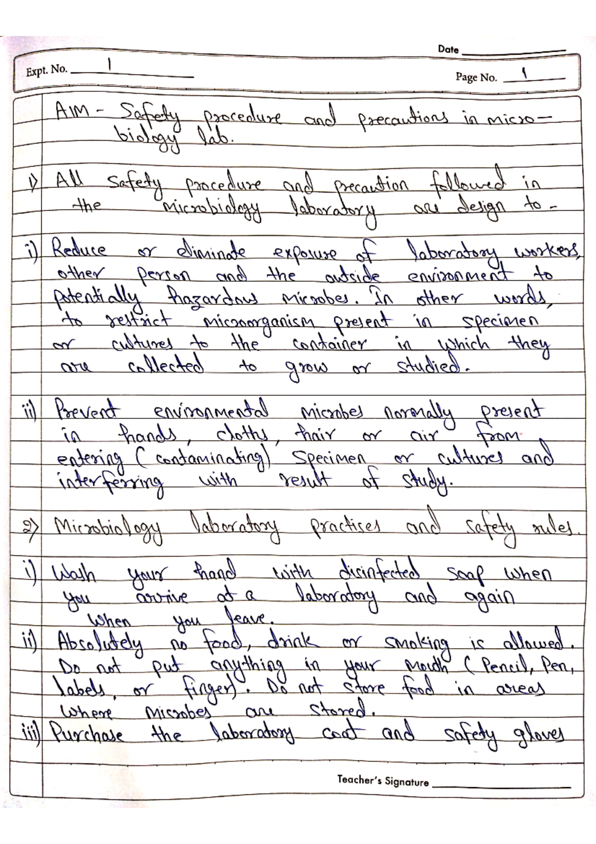 Safety Procedure and precautions in microbiology lab Medical