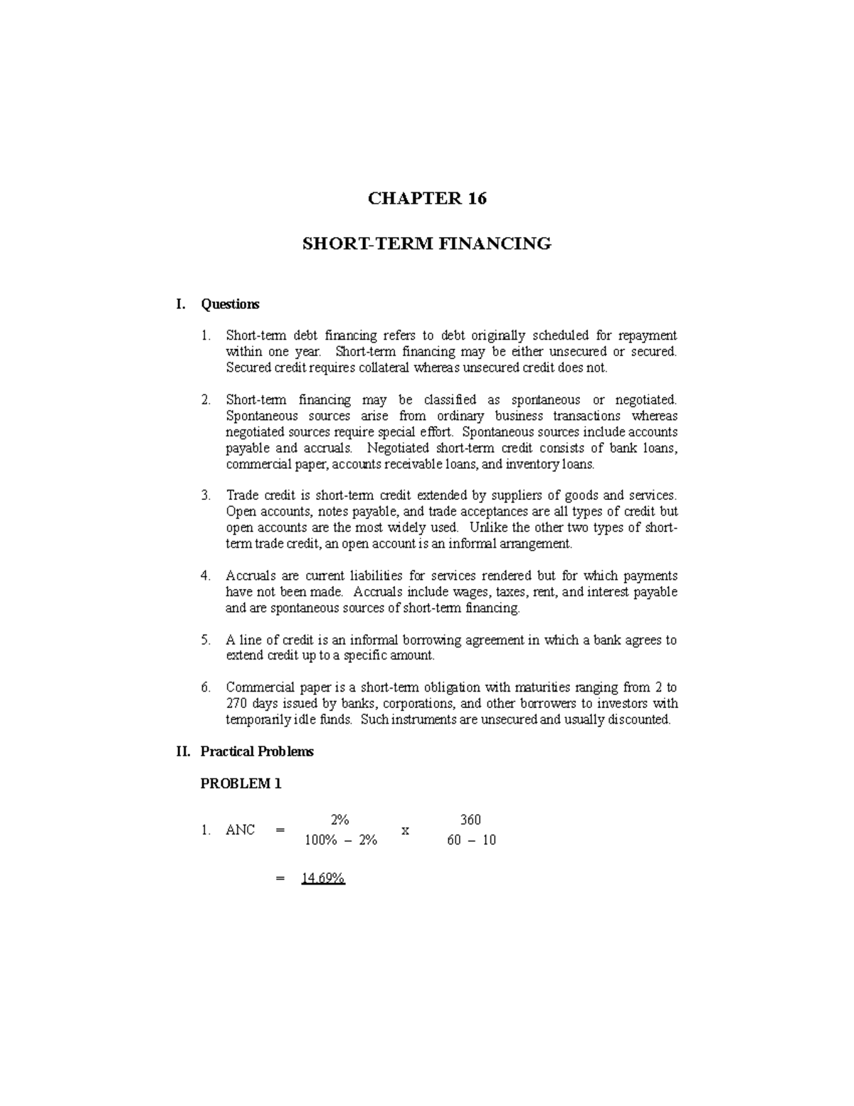 Solution Manual Managerial Accounting And Finance For Hospitality ...