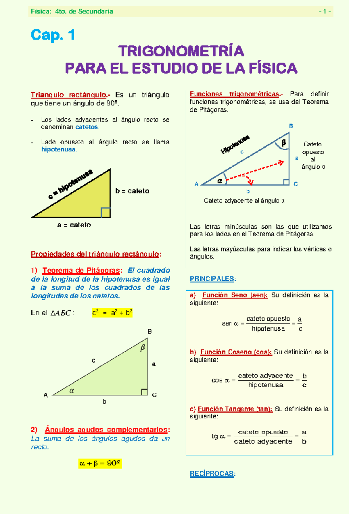 FIS. 4to 2019 - Apuntes De Clase Materia De Física Los Principios ...