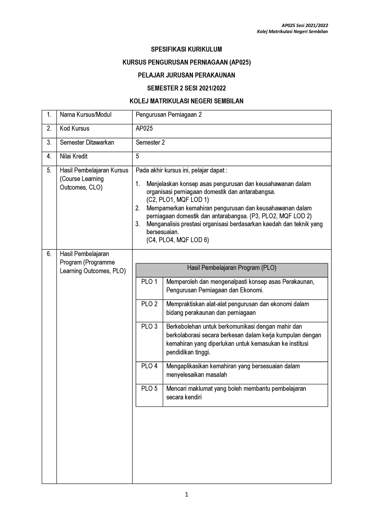 Soalan Tutorial AP025SESI 202122FULL  Kolej Matrikulasi Negeri