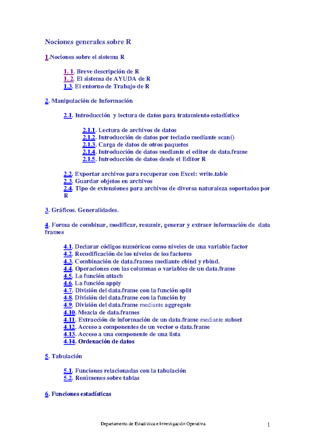 Aproxima R - van a necesitar para el examen - Nociones generales sobre ...