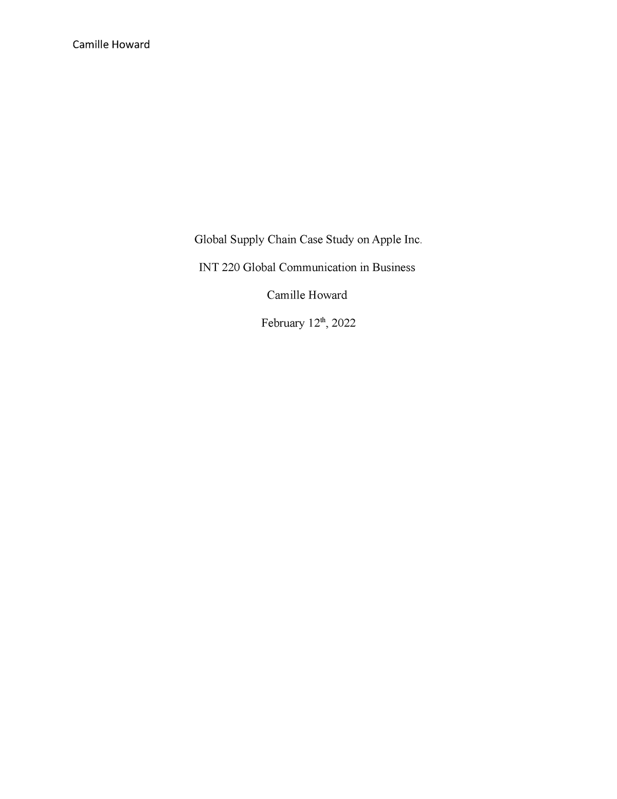 apple inc. managing a global supply chain case study pdf
