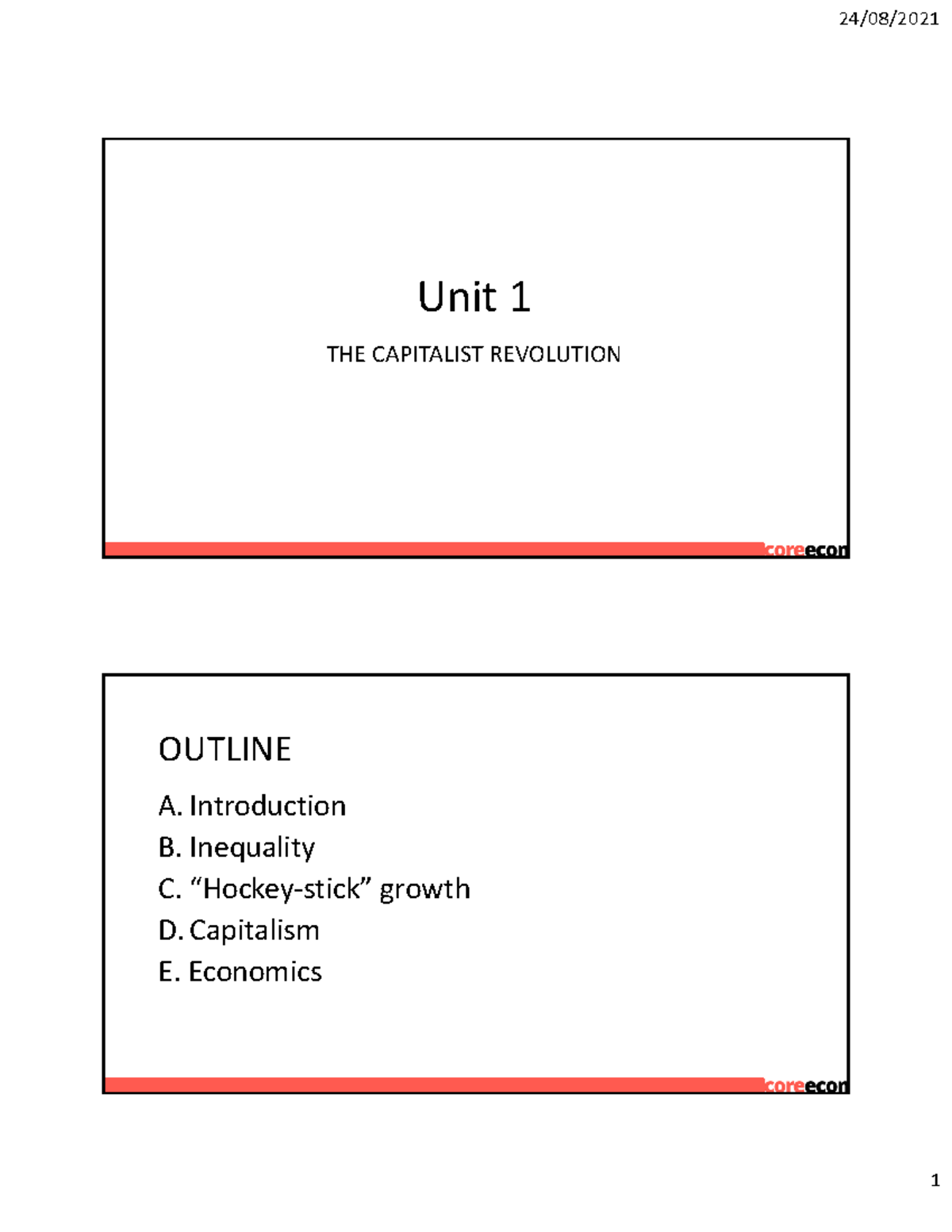 Unit 1 - The capitalist revolution - 1 - L100 - Cardiff - Studocu