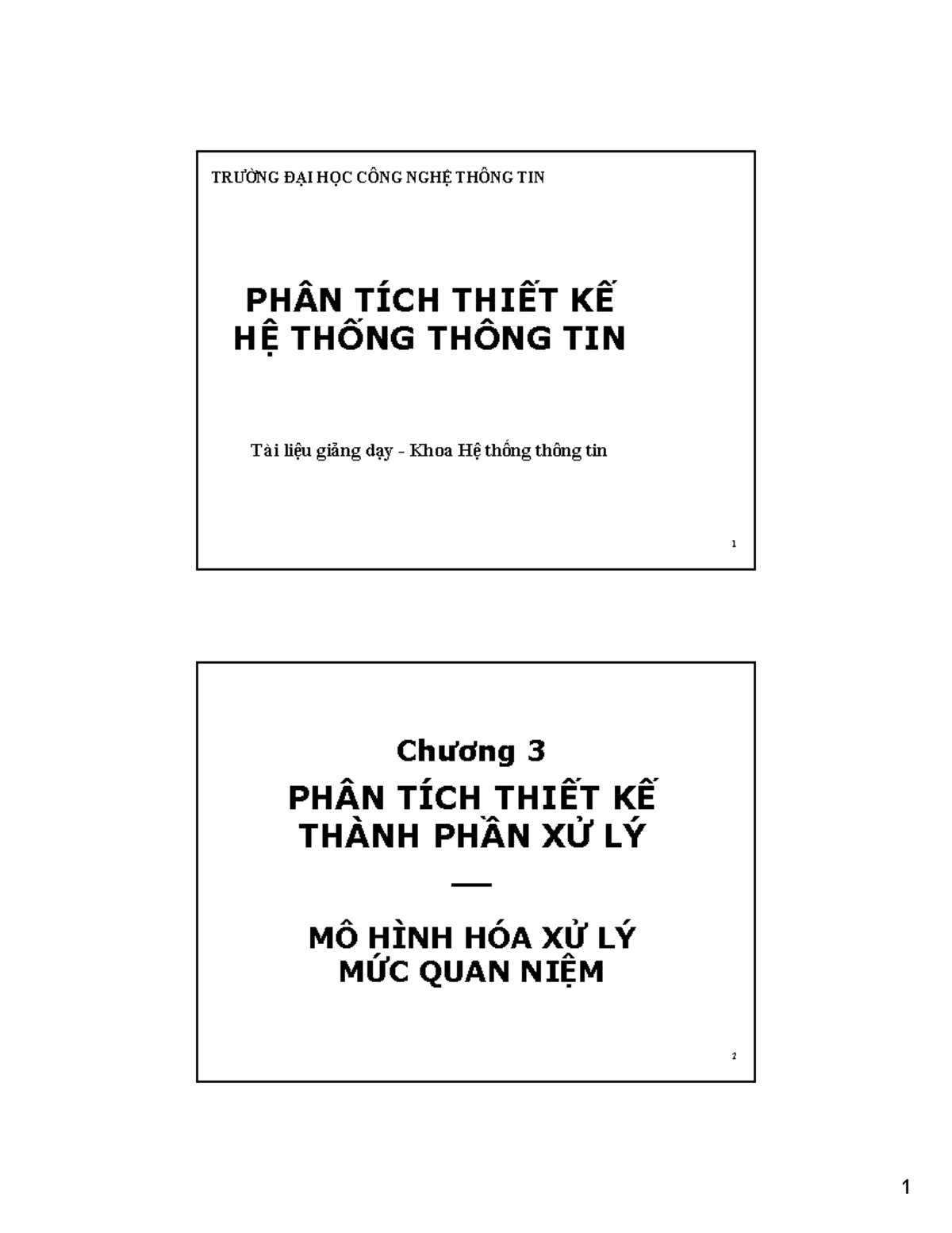 PTTK C3 - 1 PHÂN TÍCH THIẾT KẾ HỆ THỐNG THÔNG TIN Tài liệu giảng dạy ...