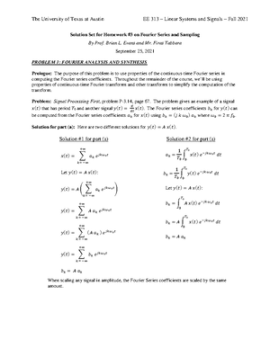 Homework 4 - HW 4 Of EE313 Signals And Systems - Fall 2021 EE 313 ...