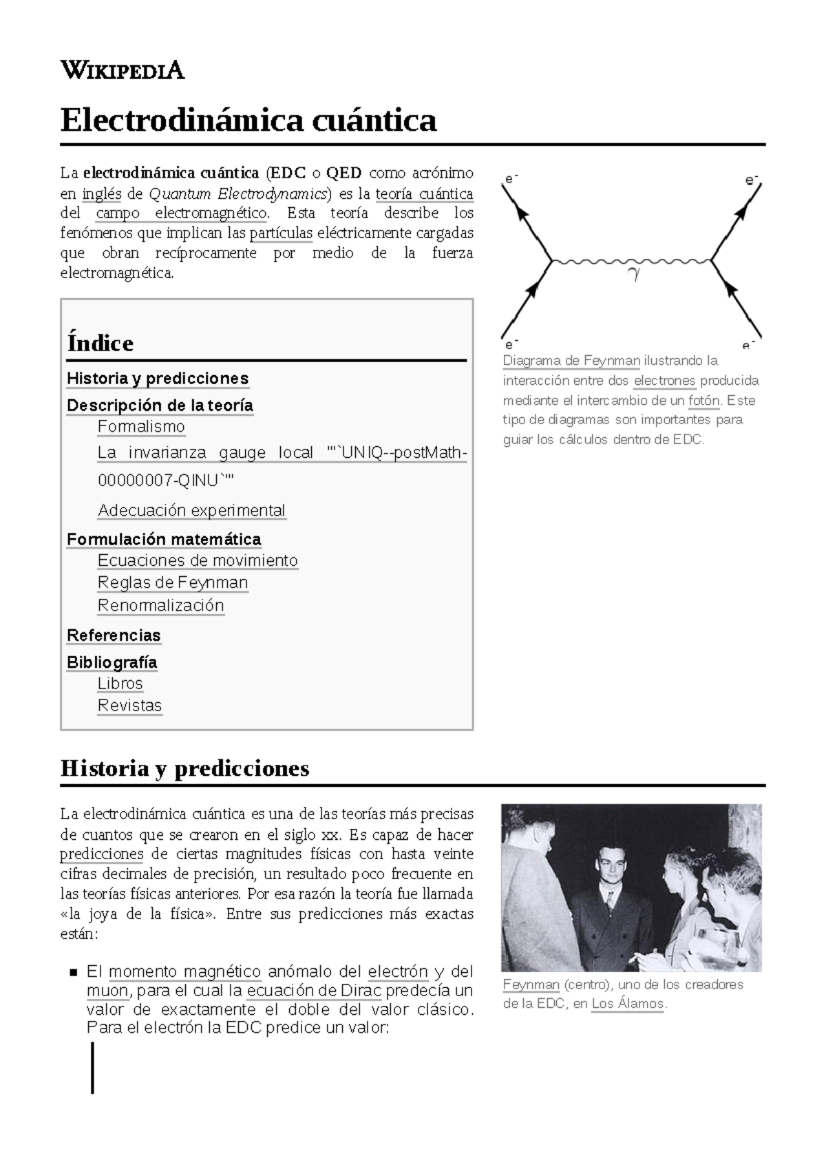 Electrodinámica Cuántica - Diagrama De Feynman Ilustrando La ...