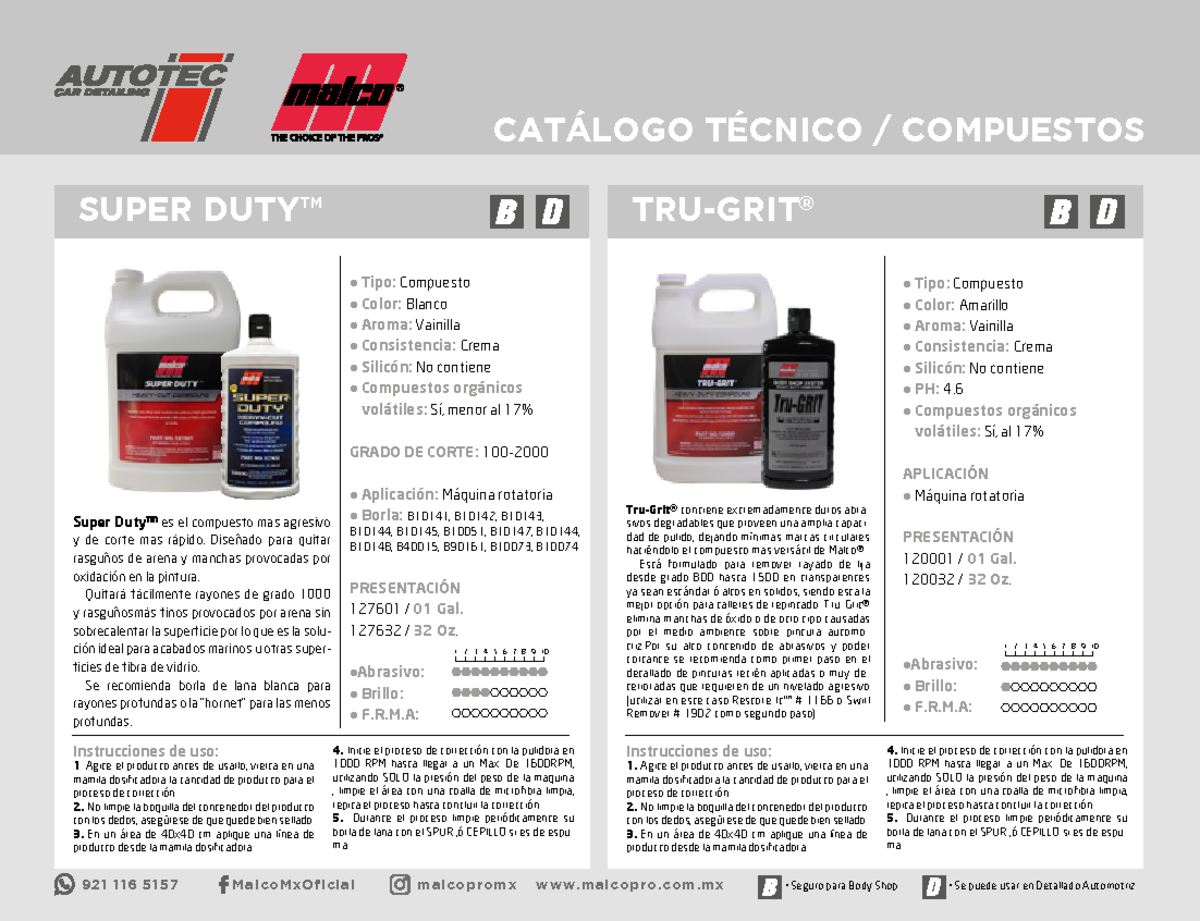 Catalogo Productos Malco 2021 1 CATÁLOGO TÉCNICO / COMPUESTOS Super