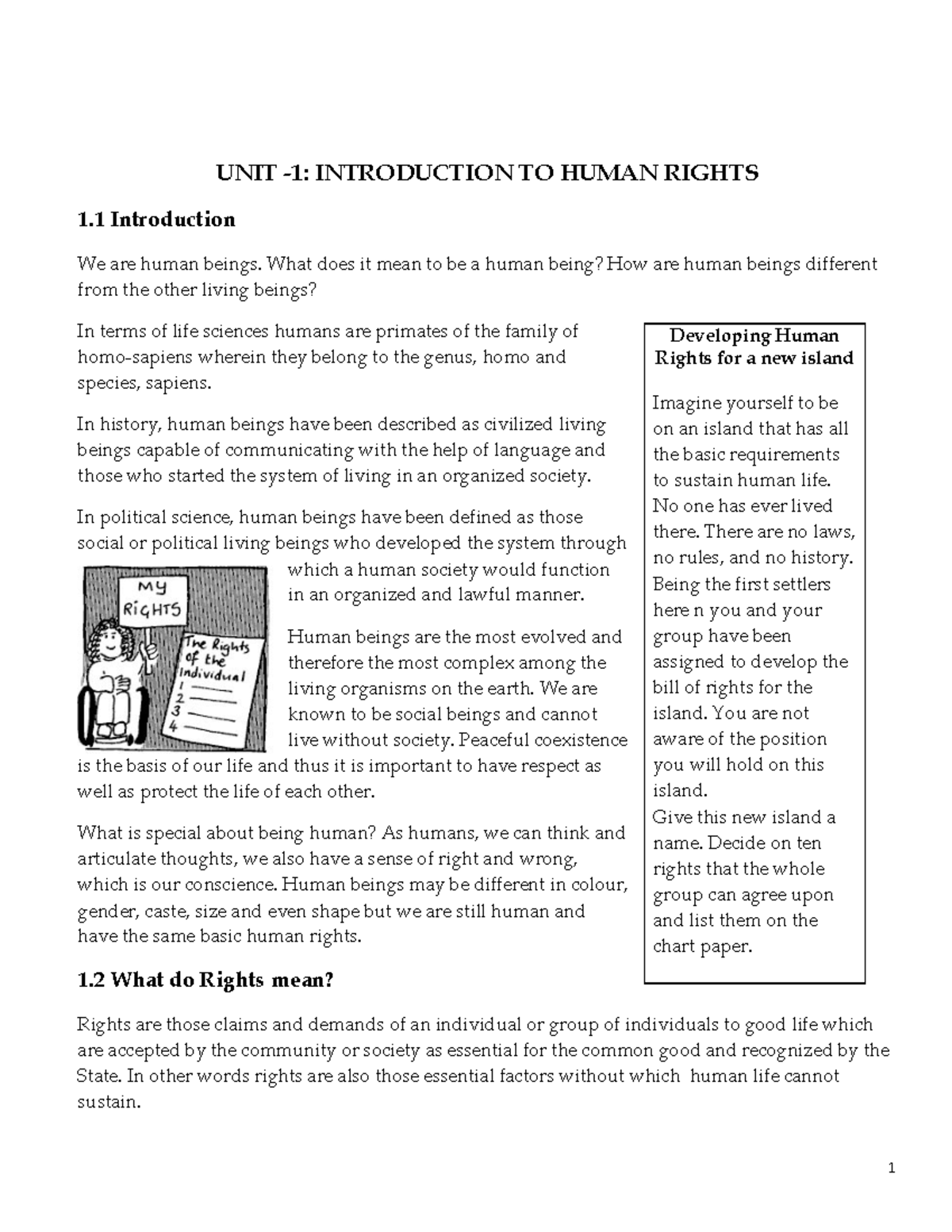 Chapter 1-An Introduction To Human Rights 12-4-13 - UNIT -1 ...