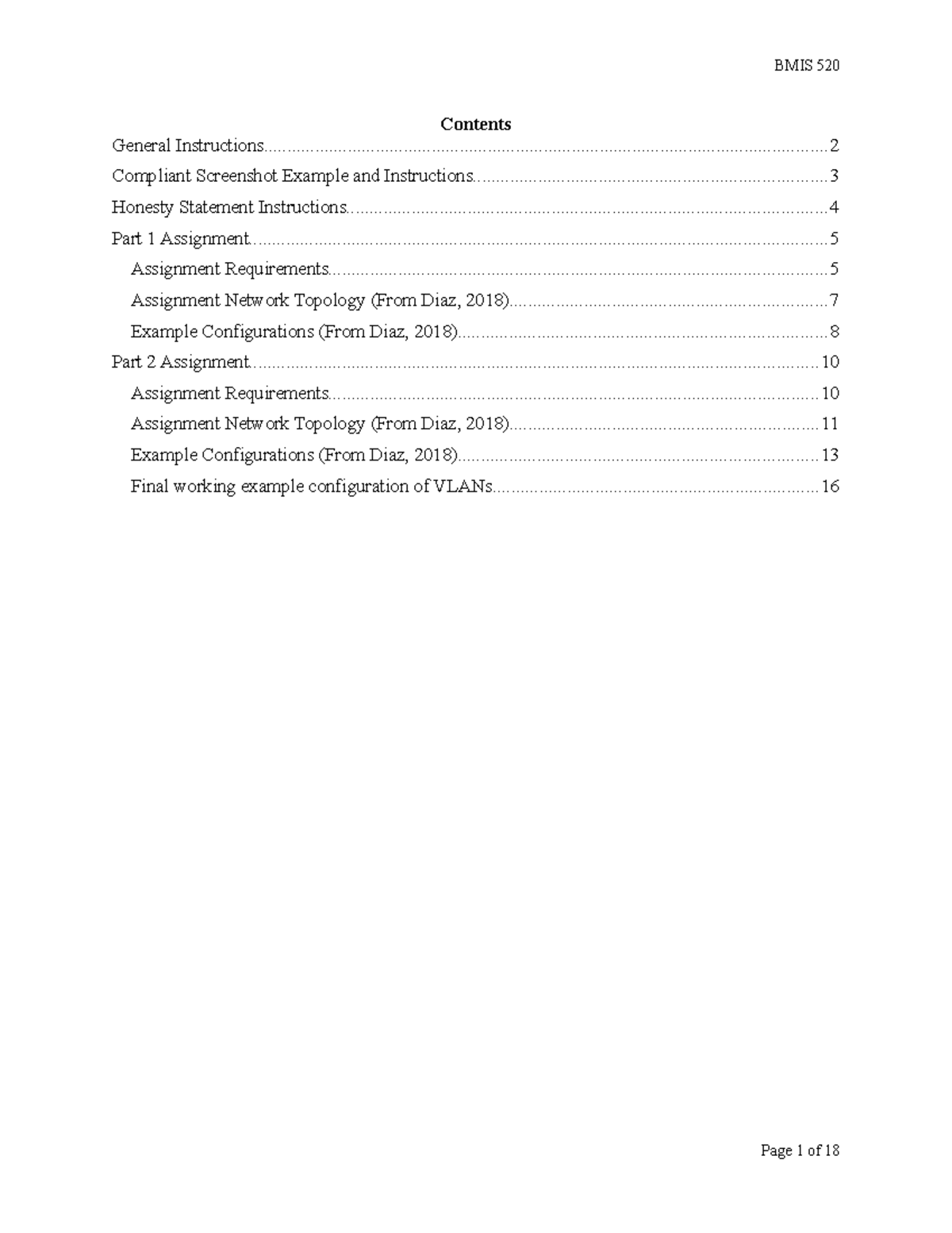 IT Infrastructure Elementary Protocols Assignment Instructions ...