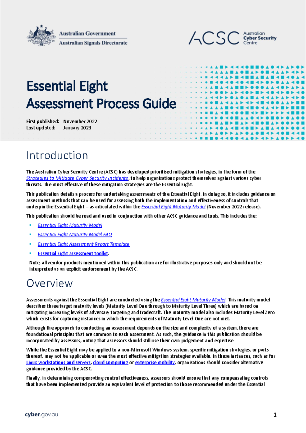 Protect - Essential Eight Assessment Process Guide (January 2023 ...