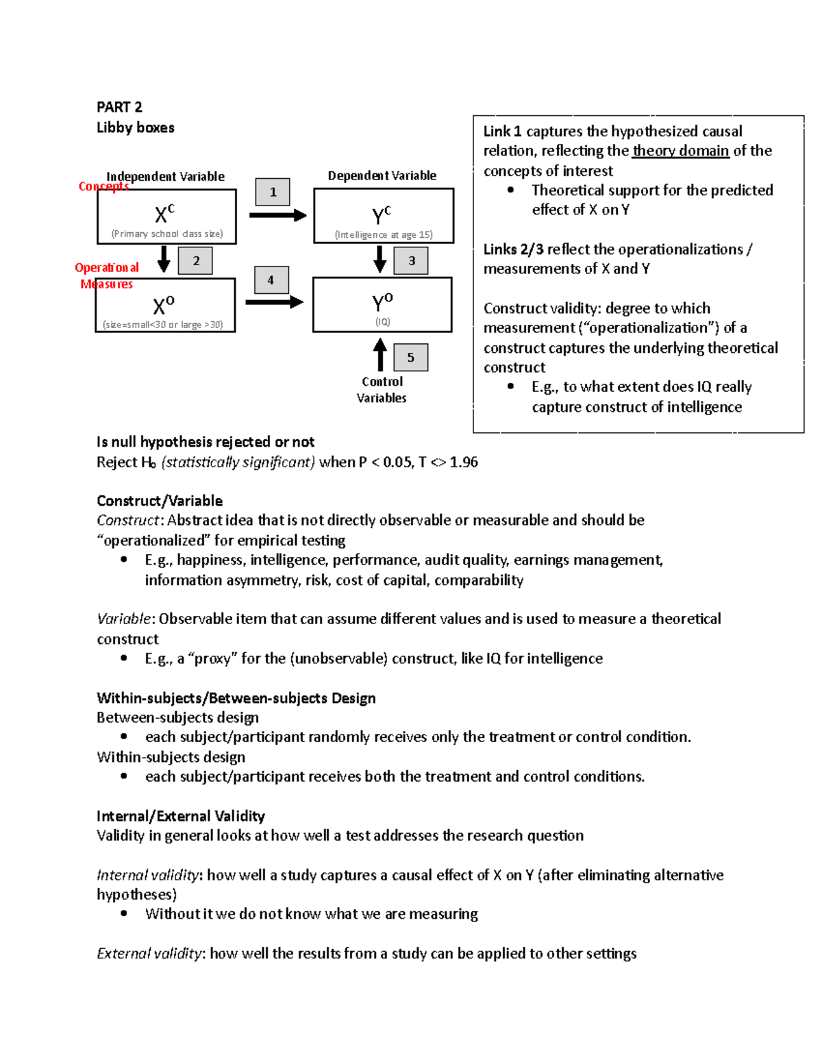 Research Lab Notes - PART 2 Libby boxes Is null hypothesis rejected or ...