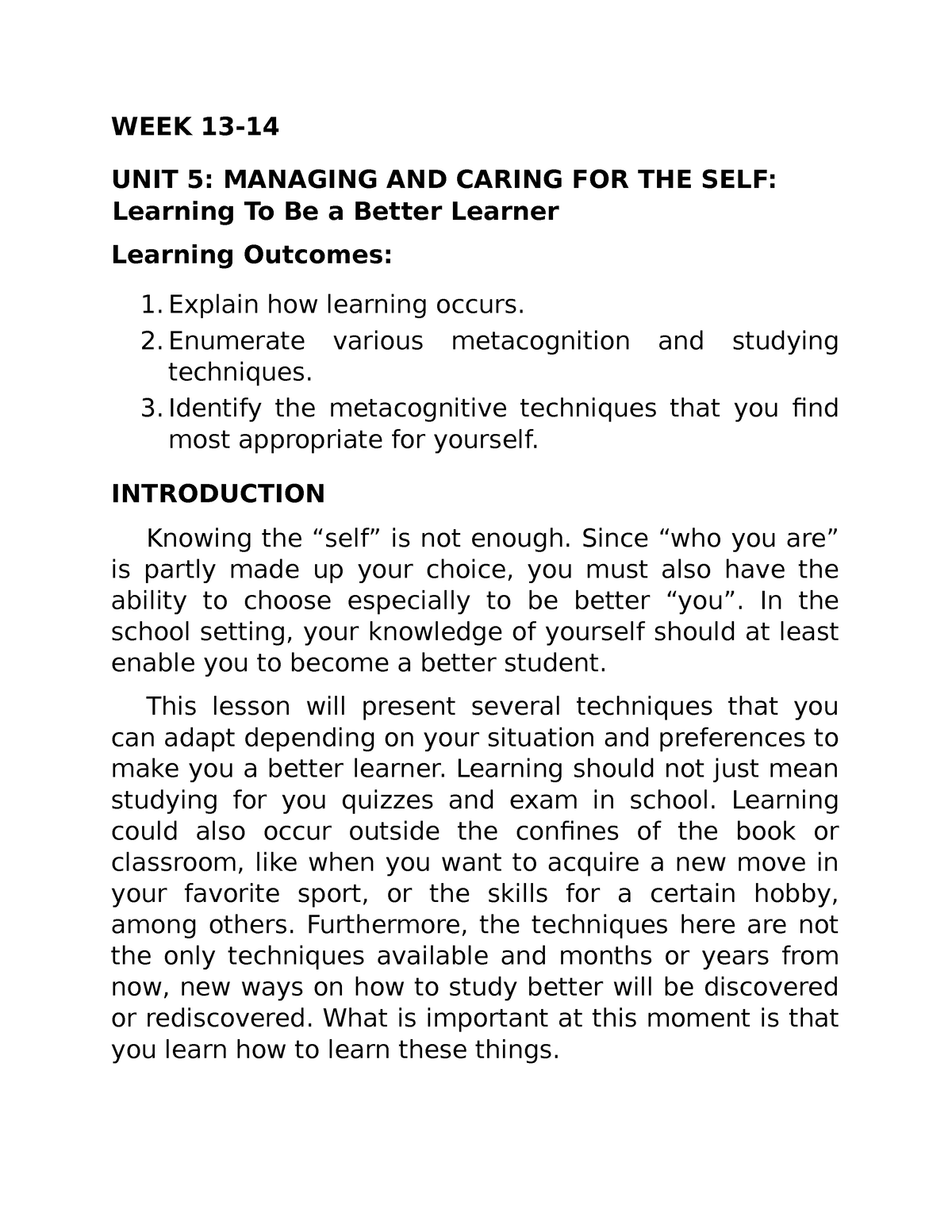 essay on caring person