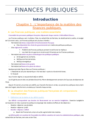 Partie n°2 LES Principes Budgetaires FINANCES PUBLIQUES Partie n°2