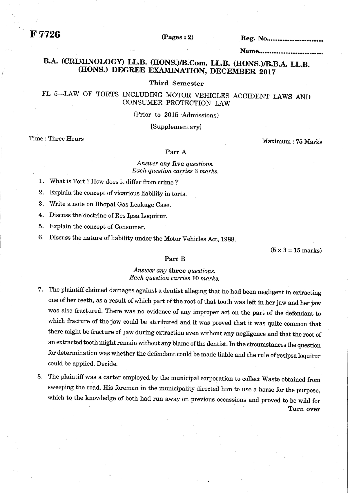 Law of torts 2017 - Kari - Constitution Of India - Studocu