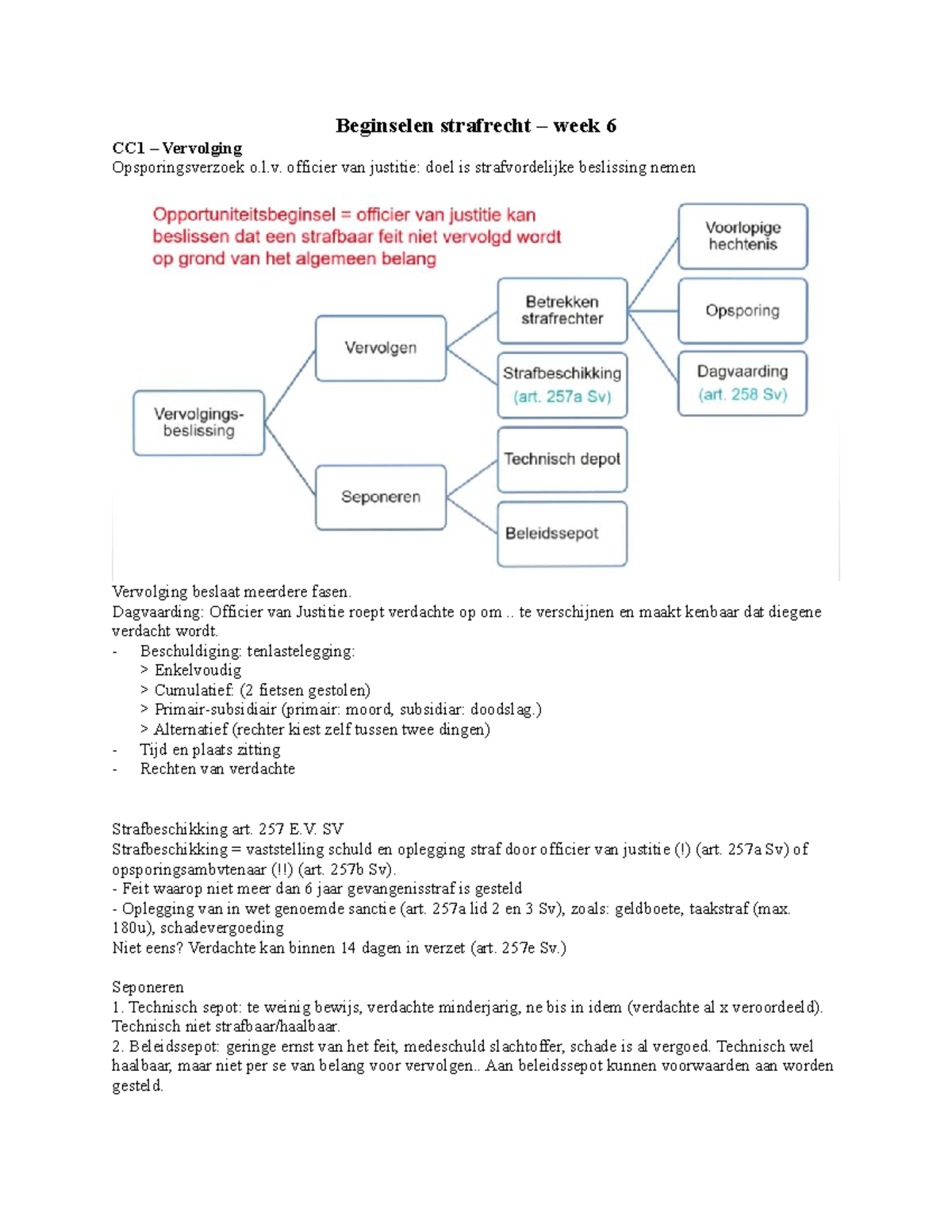 CC1,2,3 - College Aantekeningen Van De Clips. - Beginselen Strafrecht ...