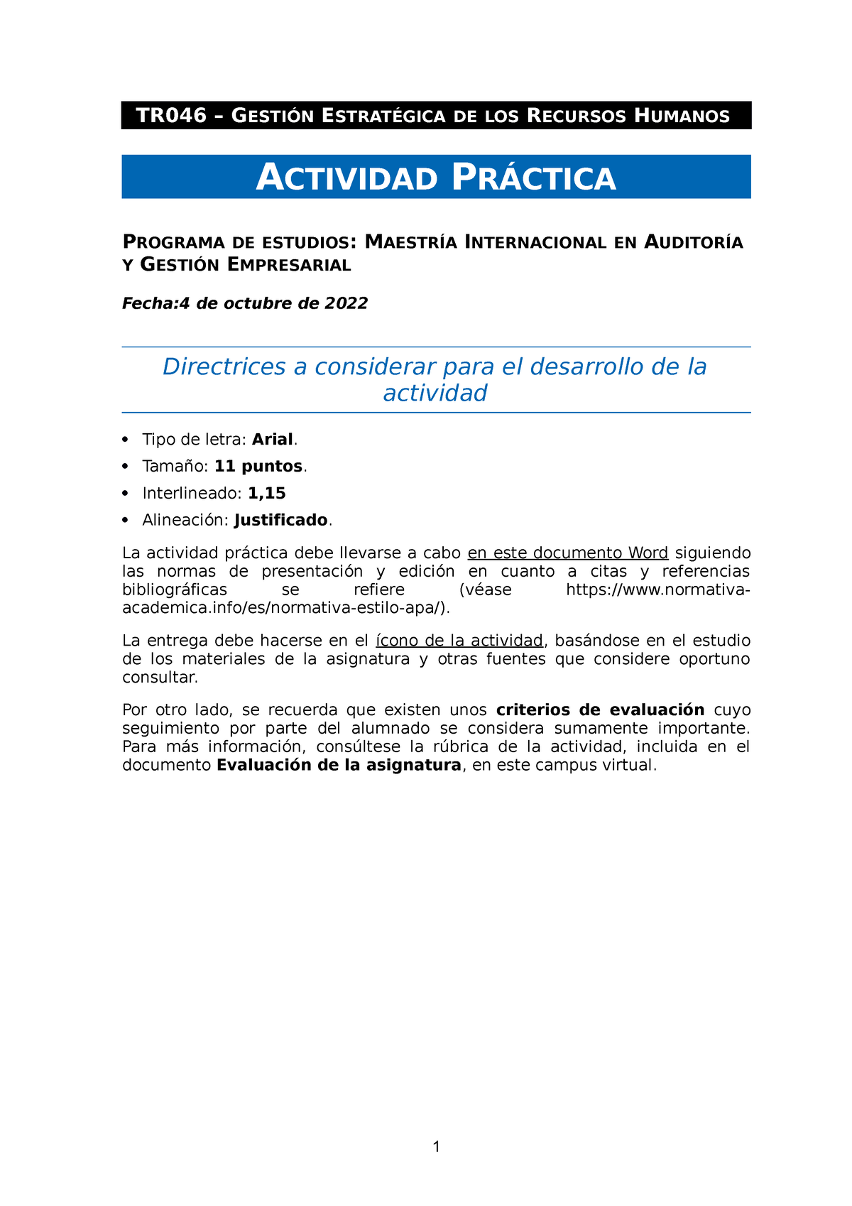 Tr046 Cp Co Esp V1 Subir Tarea Tr046 GestiÓn EstratÉgica De Los Recursos Humanos Actividad 3924