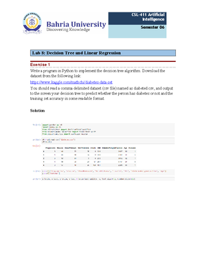 Lab5 Report of lab experiment - Artificial Intelligence - BU - Studocu