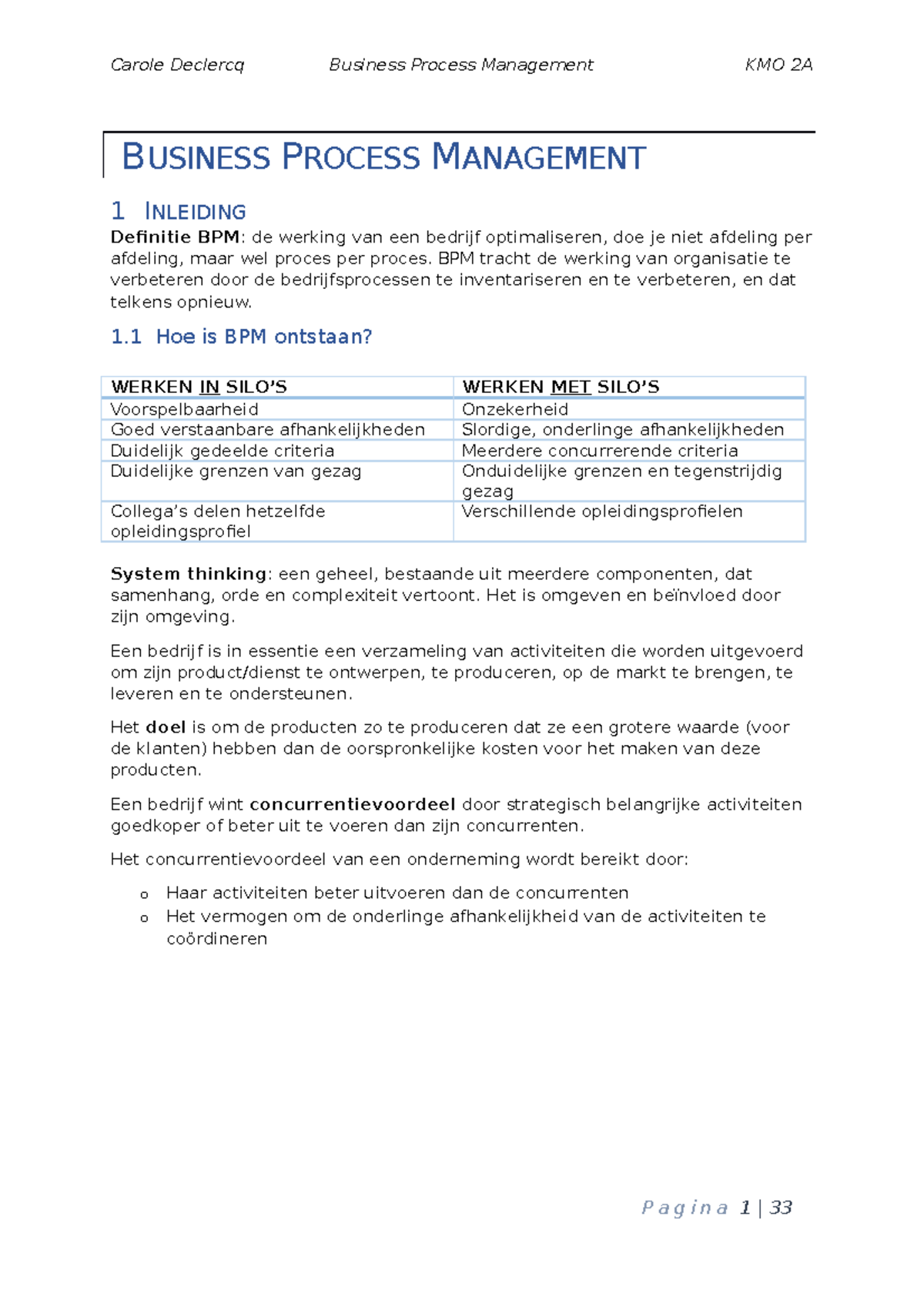 BPM-Samenvatting - Bppm - BUSINESS PROCESS MANAGEMENT 1 INLEIDING ...