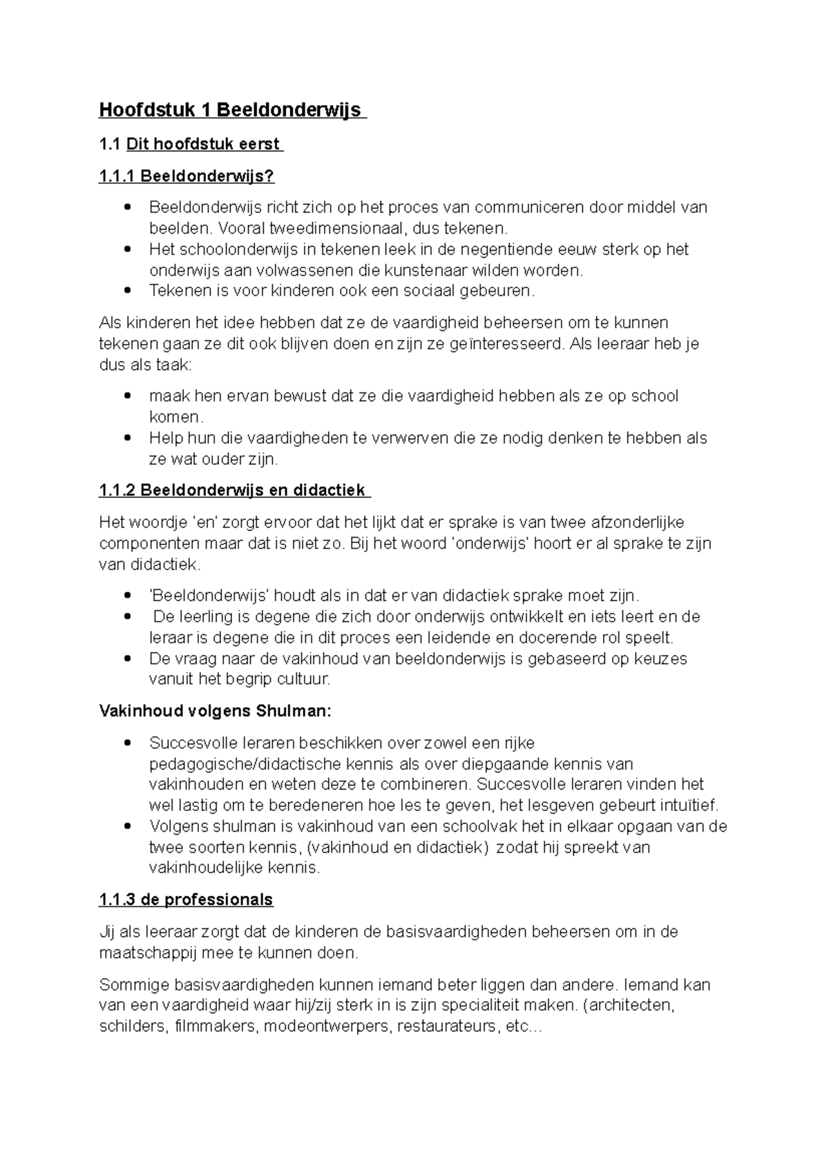 BVO Hoofdstuk 1, 10 En 11 (beeldonderwijs En Didactiek) - Hoofdstuk 1 ...