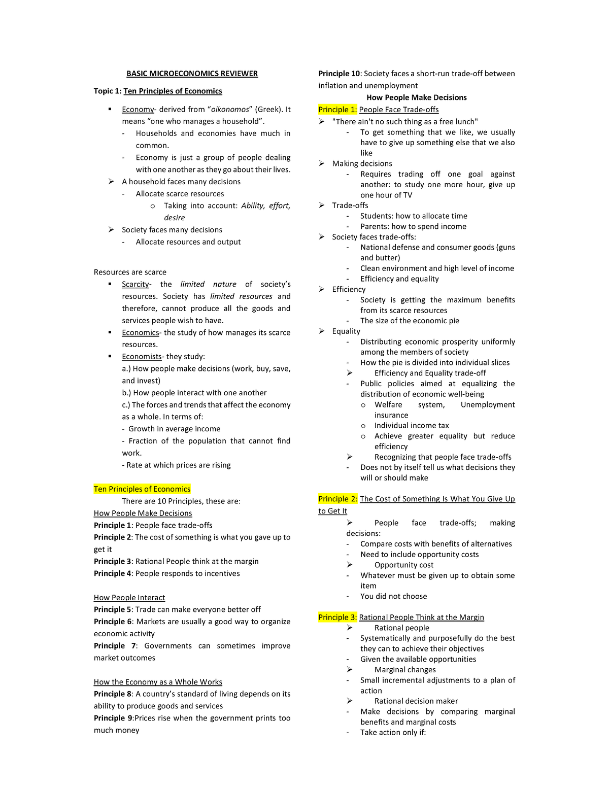 Open Basic- Microeconomics- Reviewer - BASIC MICROECONOMICS REVIEWER ...