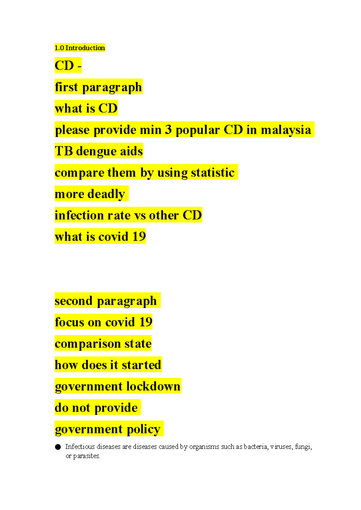 RBF2S1G1 Group 4 Draft Communicable disease - 1 Introduction CD - first ...
