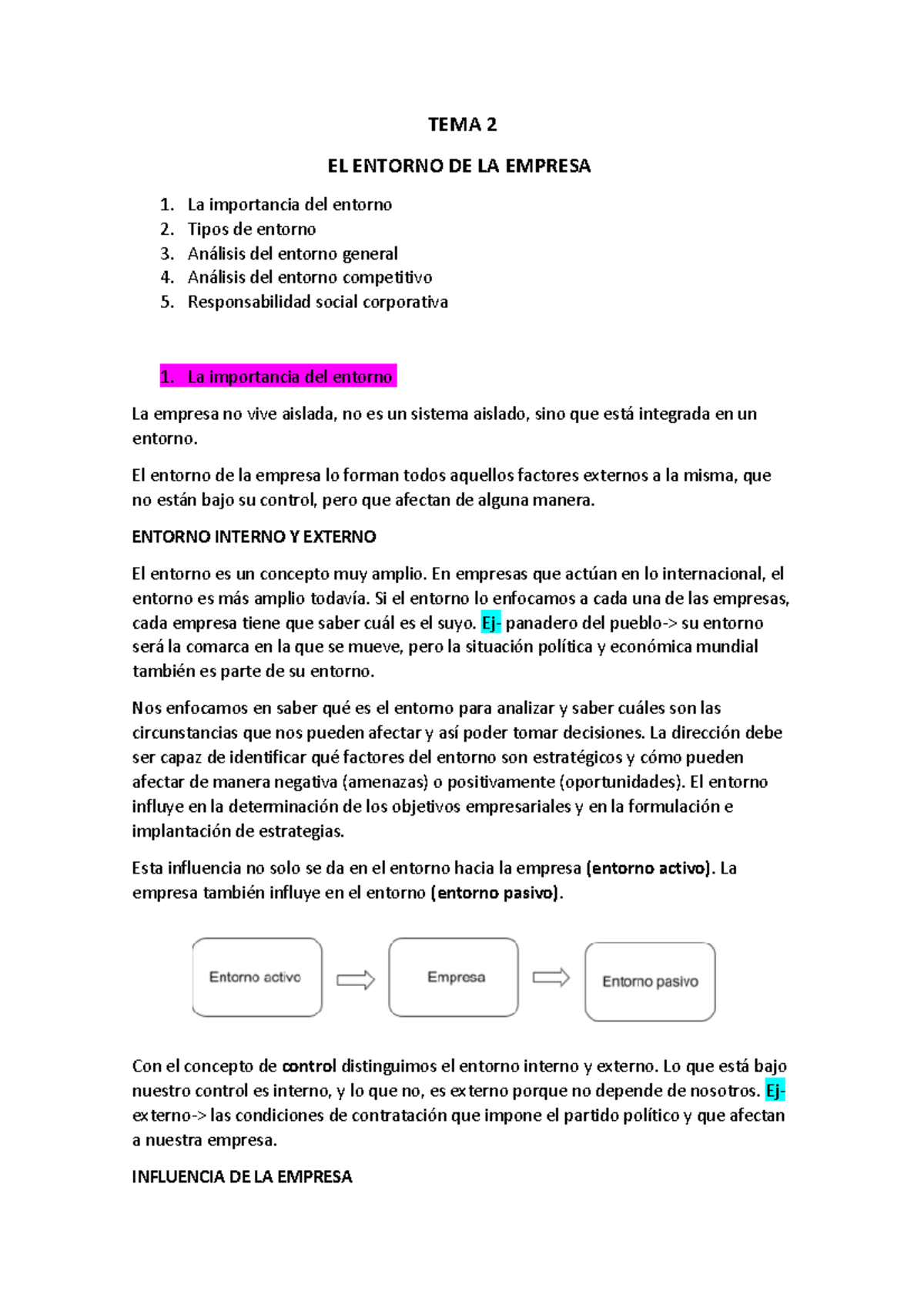 TEMA 2 - Tema 2, apuntes para estudiar para el examen - TEMA 2 EL ...
