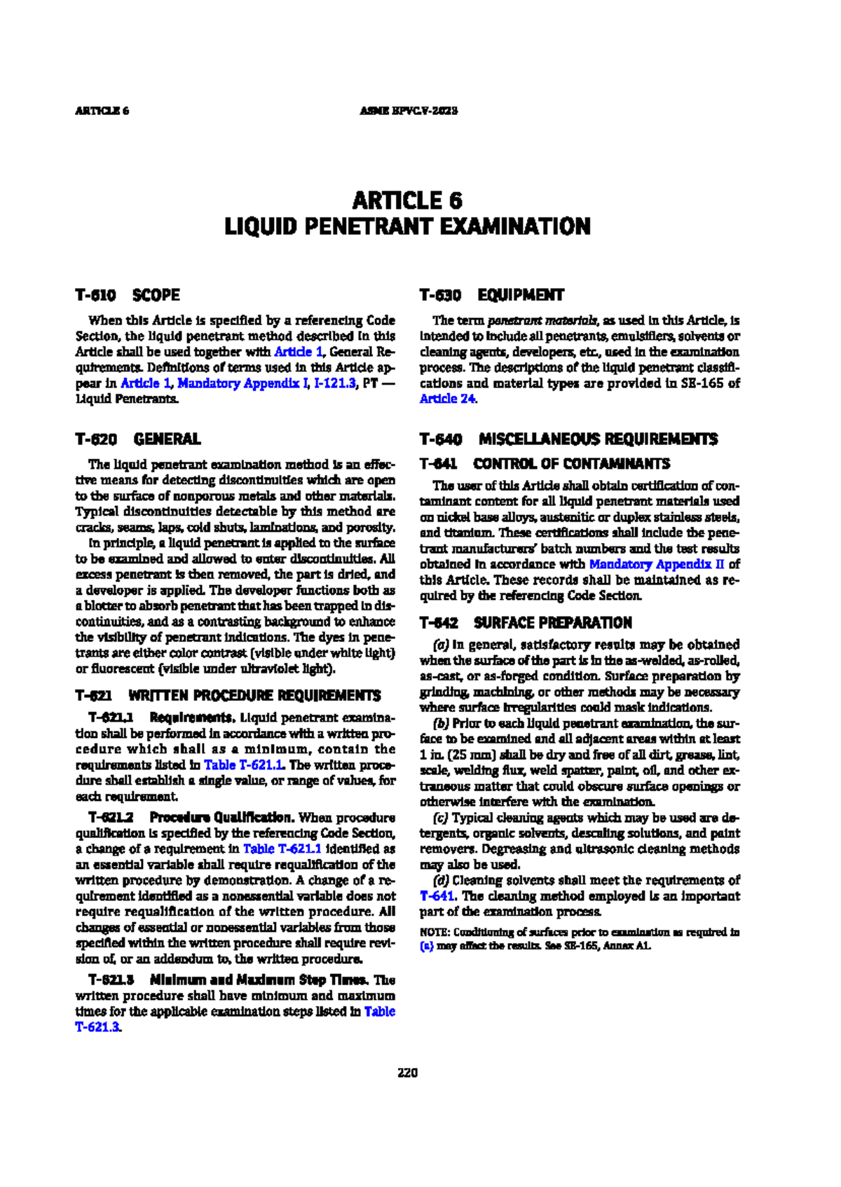 ASME BPVC 2023 Section V.pdf - ASME V 2023 LP - ARTICLE 6 ASME ARTICLE ...