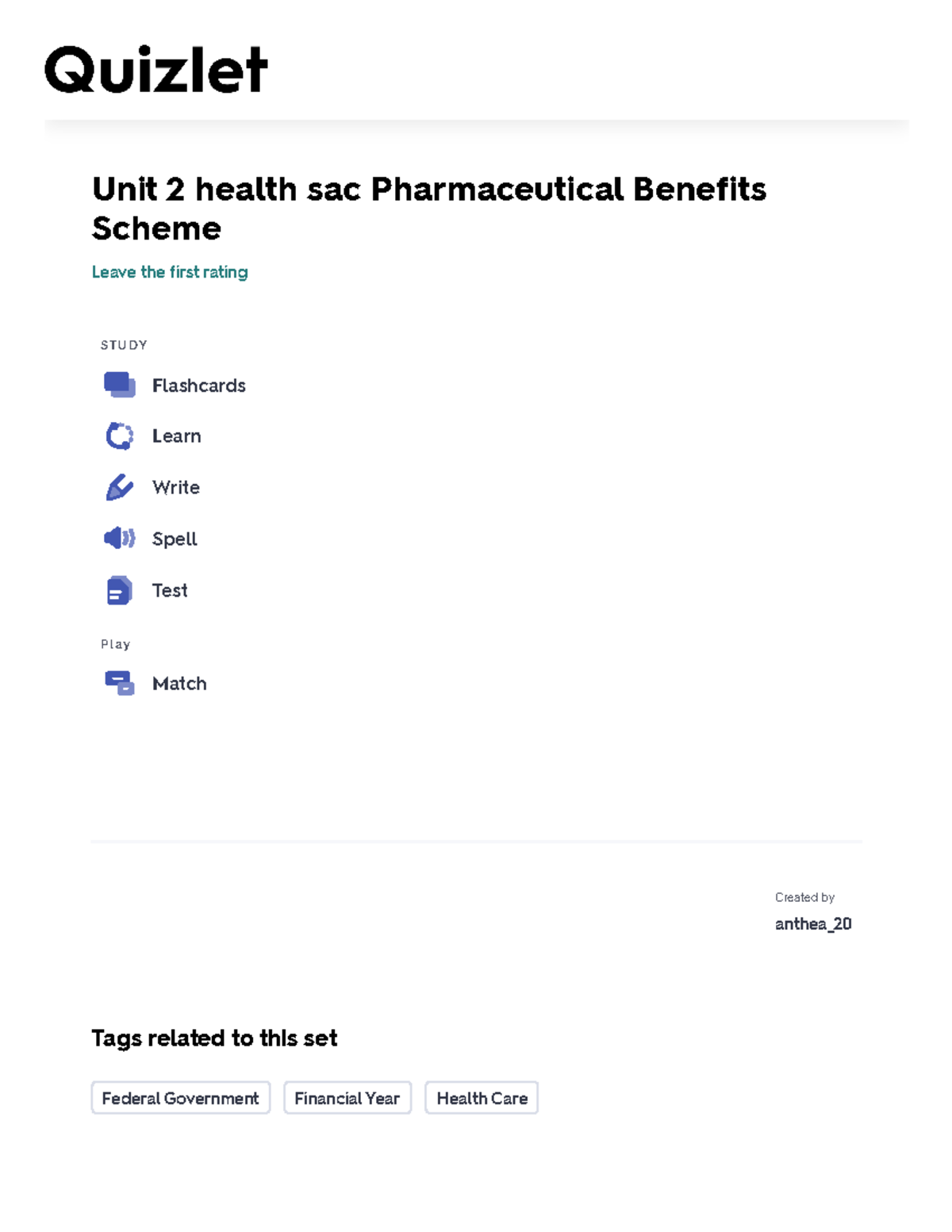Unit 2 health sac Pharmaceutical Benefits Scheme Flashcards Quizlet ...