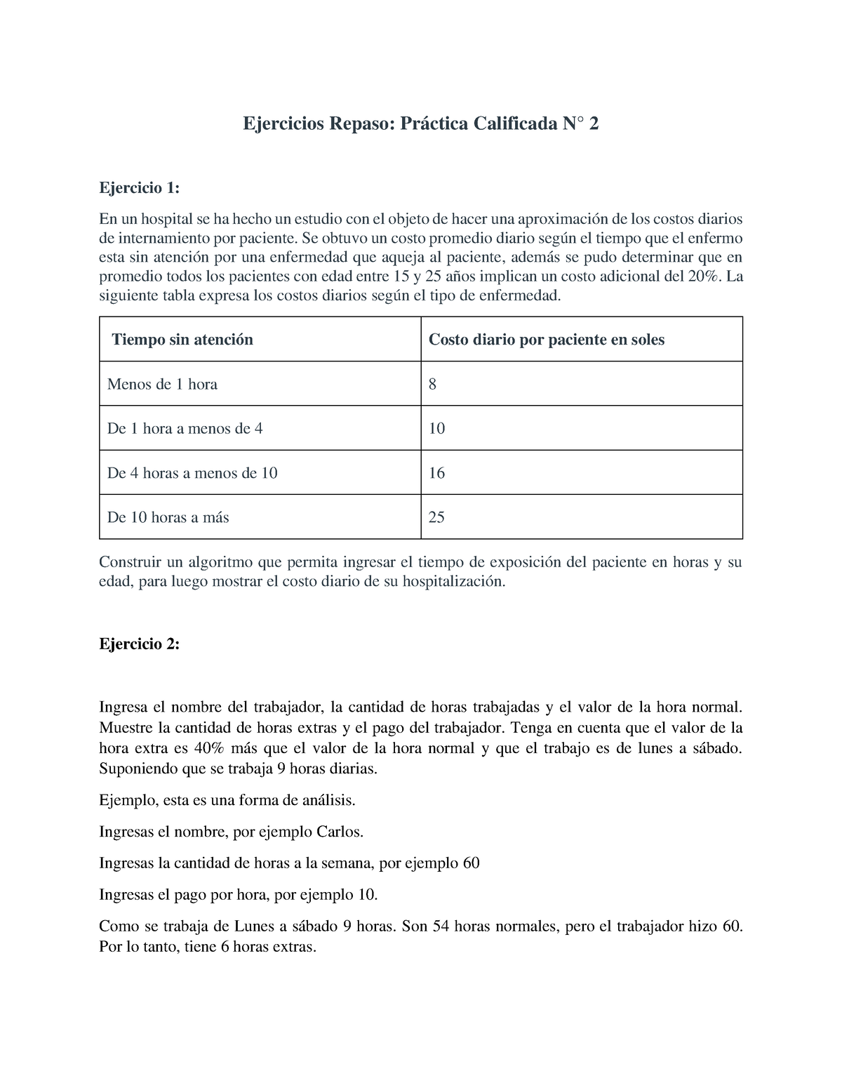 S09.s1 - Balotario Práctica Calificada N2 - Ejercicios Repaso: Práctica ...