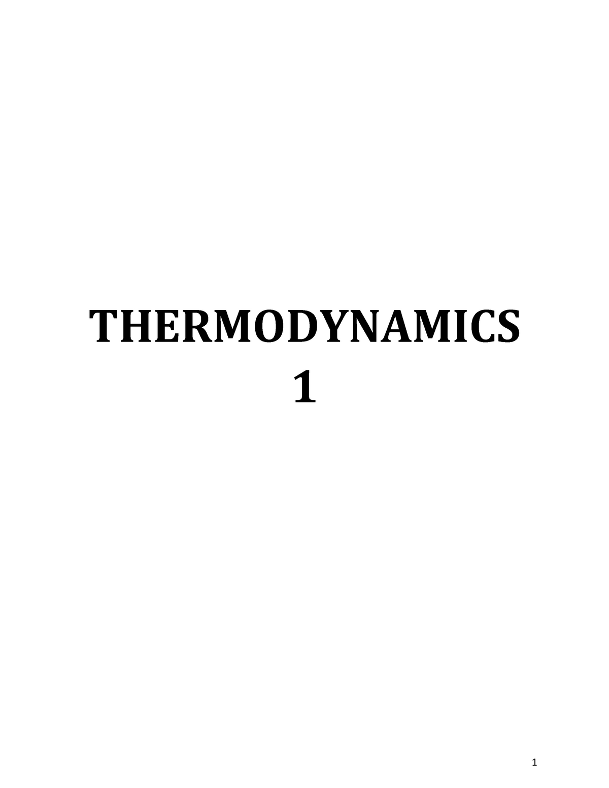 Module 1 - Thermodynamics - THERMODYNAMICS 1 BASIC PRINCIPLES, CONCEPTS ...