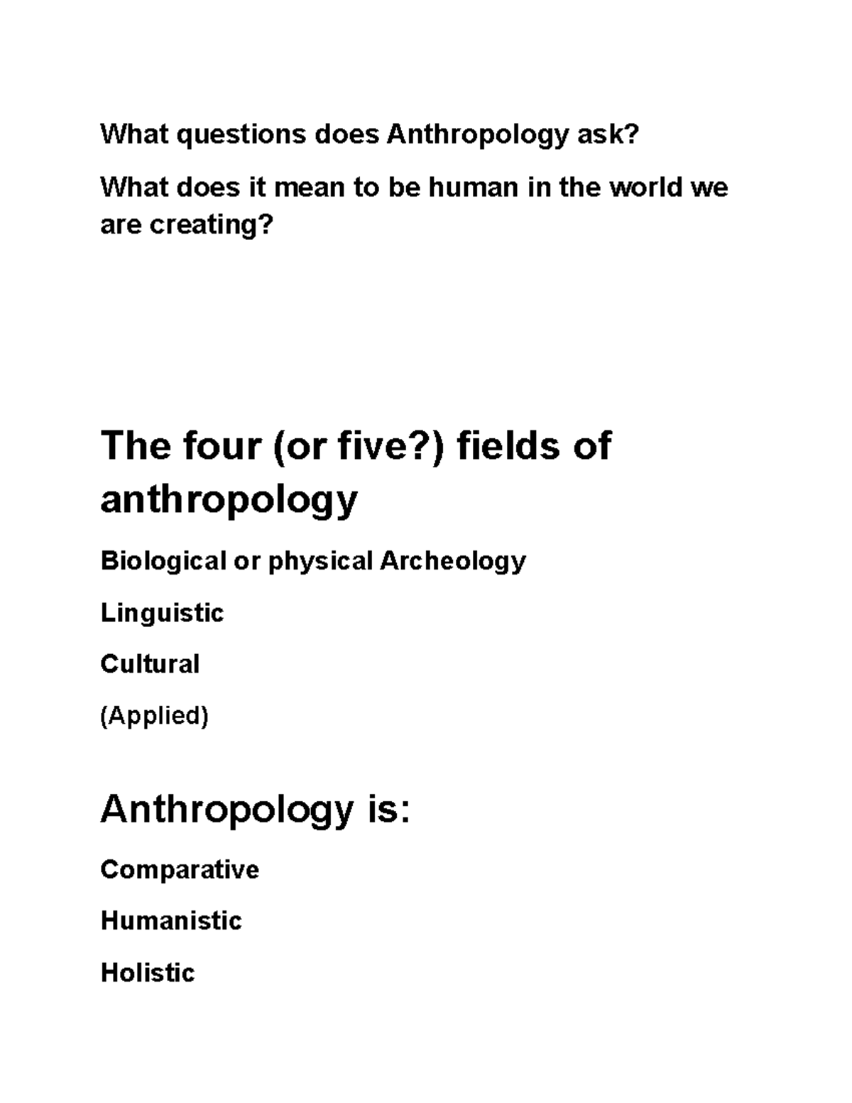 What Questions Do Anthropologists Ask – YQTI