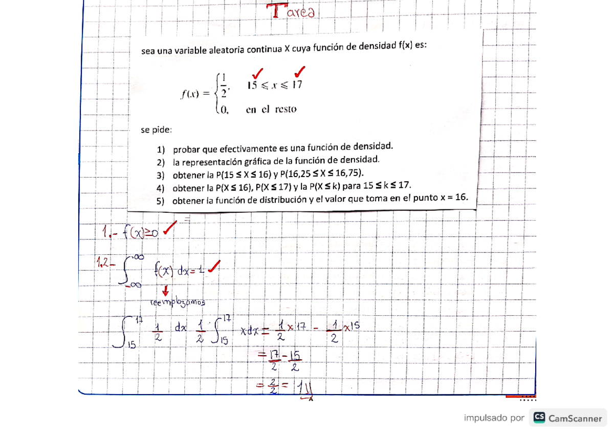 Tarea DE Probabilidades - Estadistica - Studocu