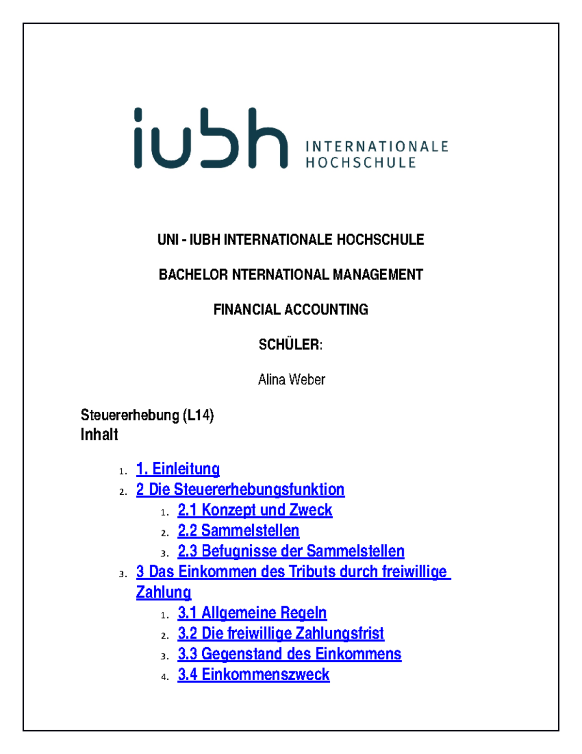 Financial Accounting - Vorlesungsnotizen 1, 2-10 - UNI - IUBH ...