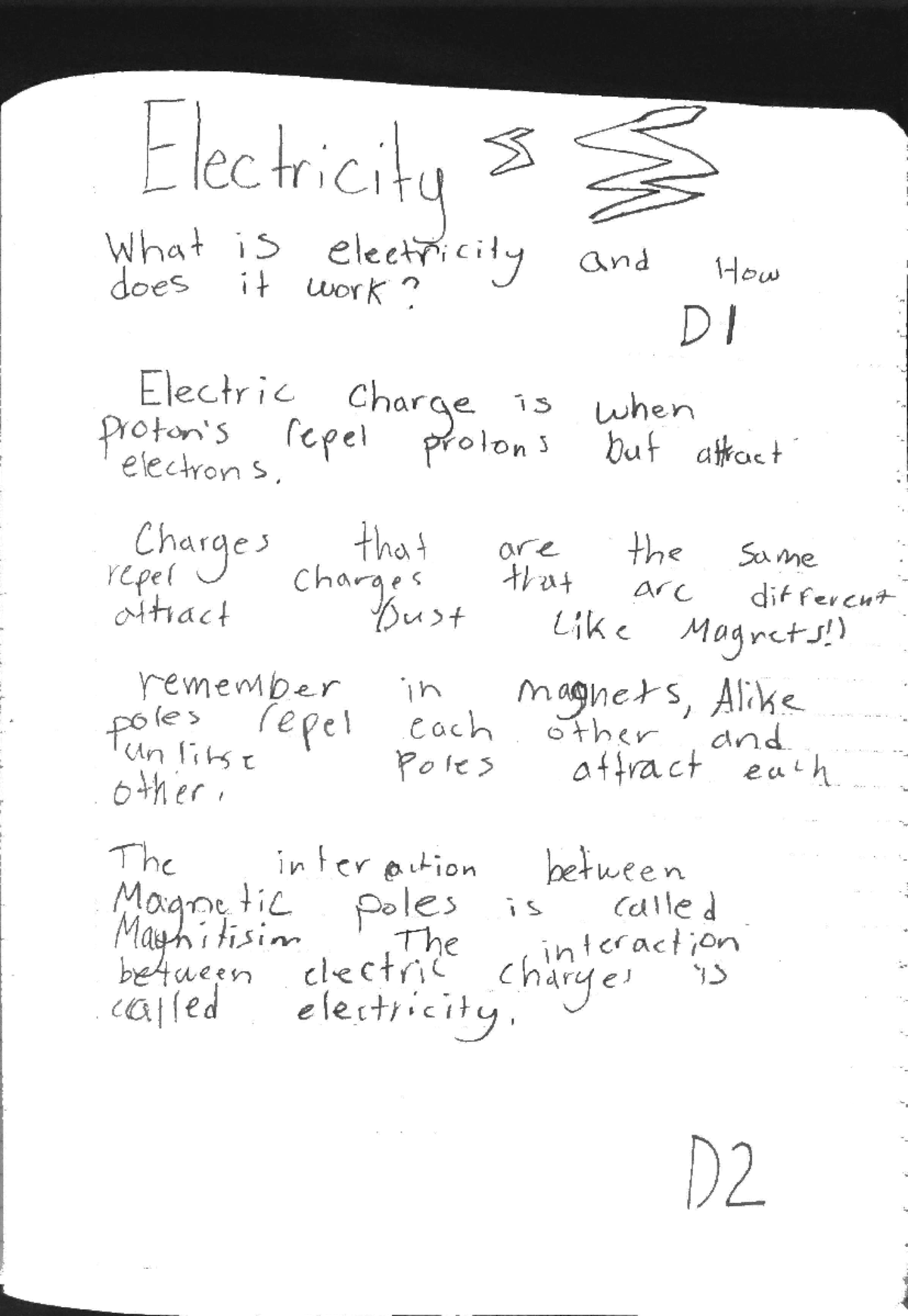 Electricity Notes - Electricity M What does is it work? electricity and ...