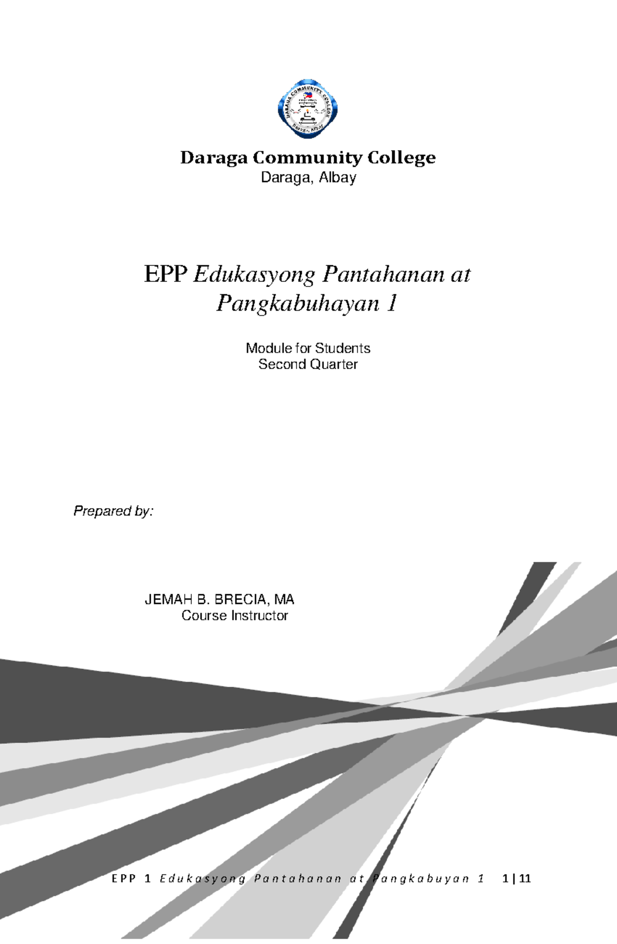 EPP Teaching Techniques and Strategies in Teaching EPP 1 - Daraga ...