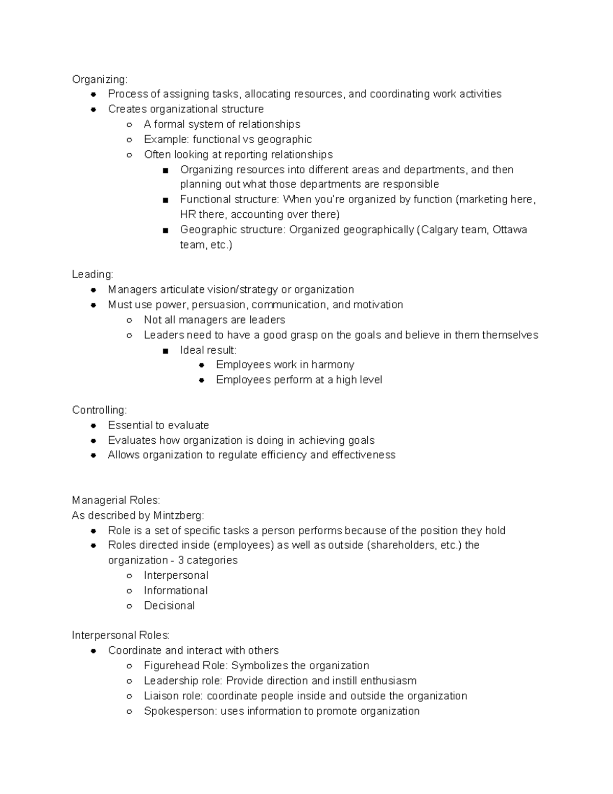 Week 1 Lecture Notes - Prof. Matt Archibald's Course - Organizing ...