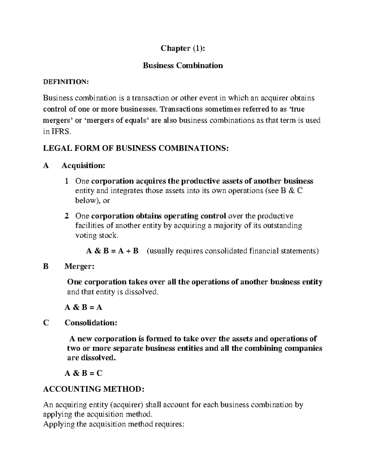 Lecture 1 Advanced Accounting Advanced Accounting - Accounting ...