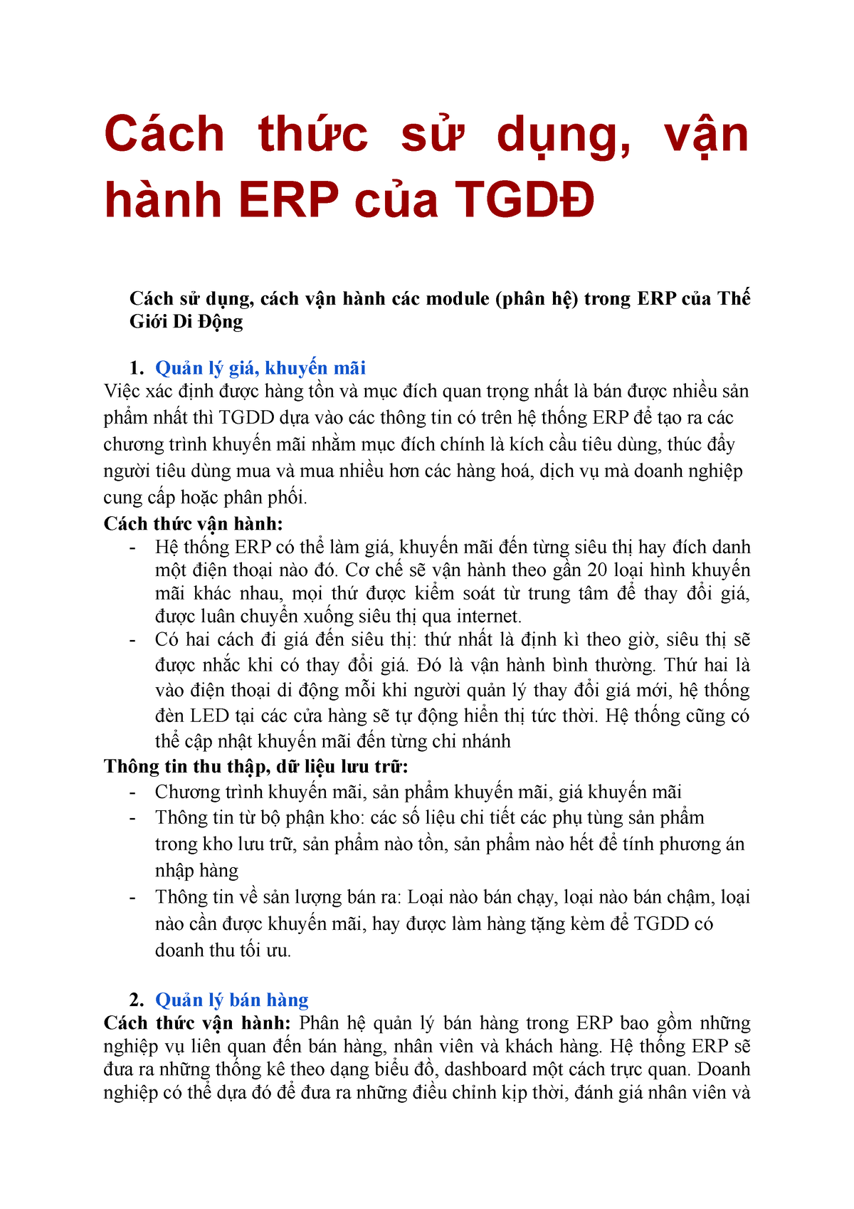 ERP - Cách Sử Dụng, Vận Hành ERP Của Thế Giới Di Động - Cách Thức Sử ...