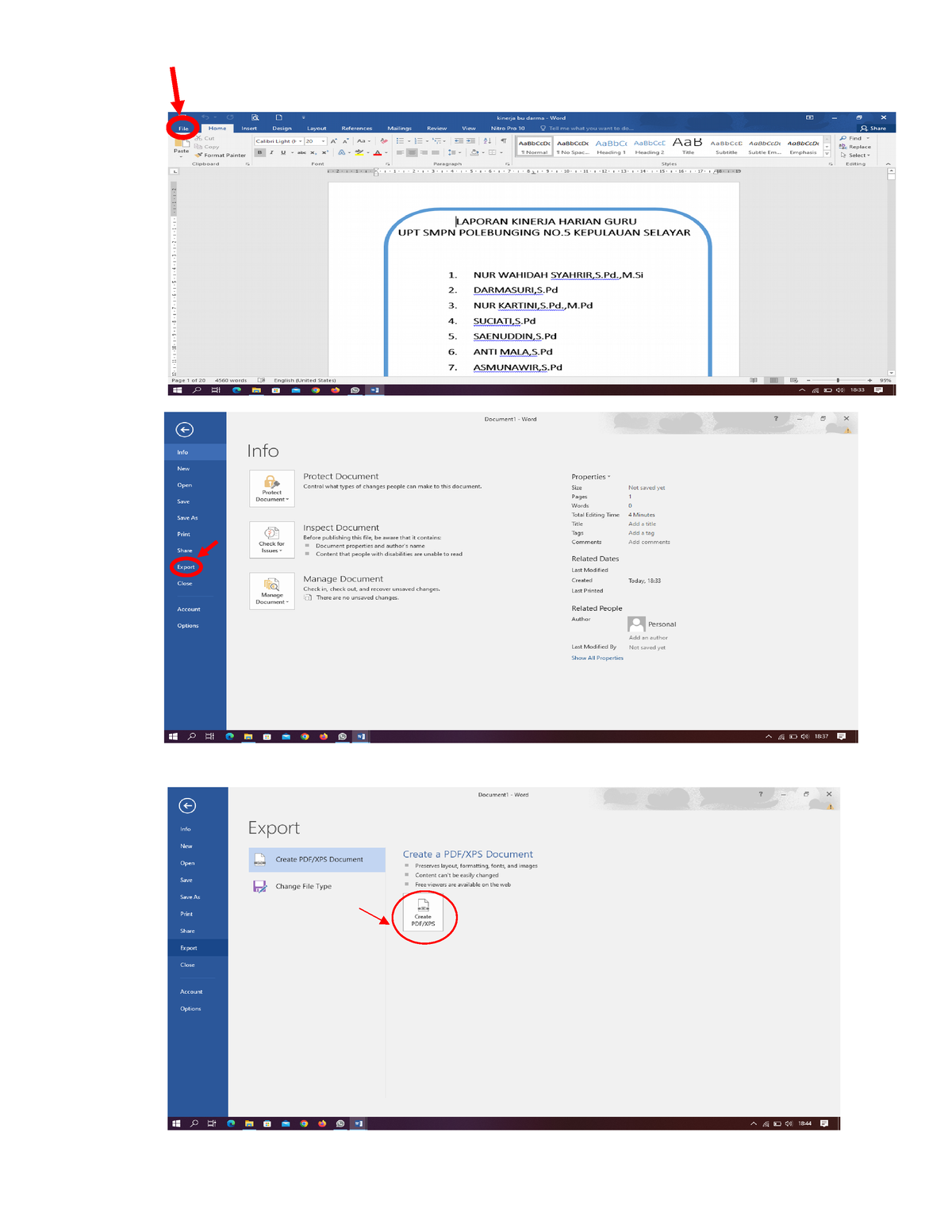 Cara Merubah File Word Ke Pdf - Alur Tujuan Pembelajaran - Ganti Nama File Baru Klik Publish ...