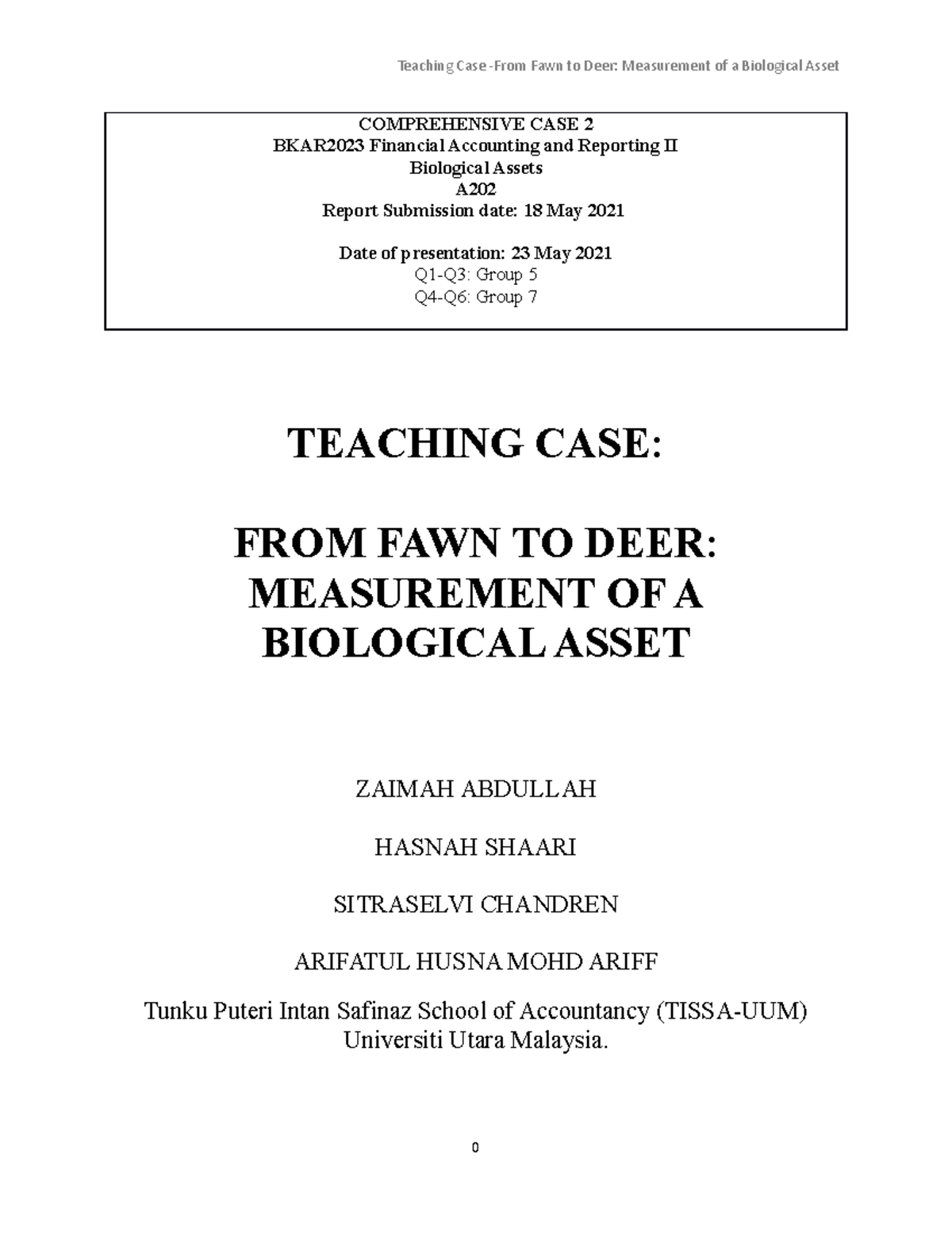 Comprehansive Case 2 A202 students - Business Application Using 
