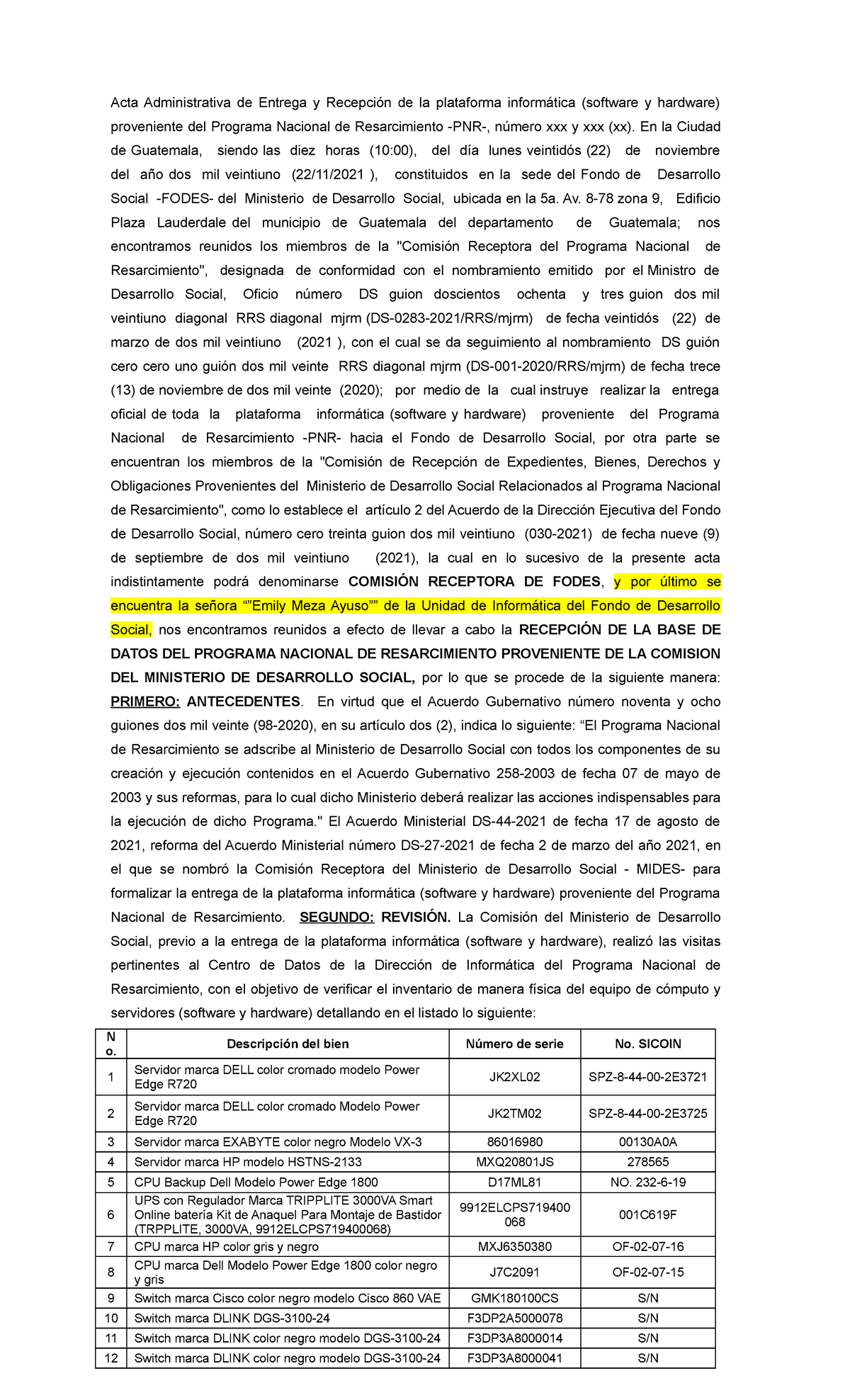 Acta Administrativa De Entrega Pdf Aduana Cheque Vrogue Co