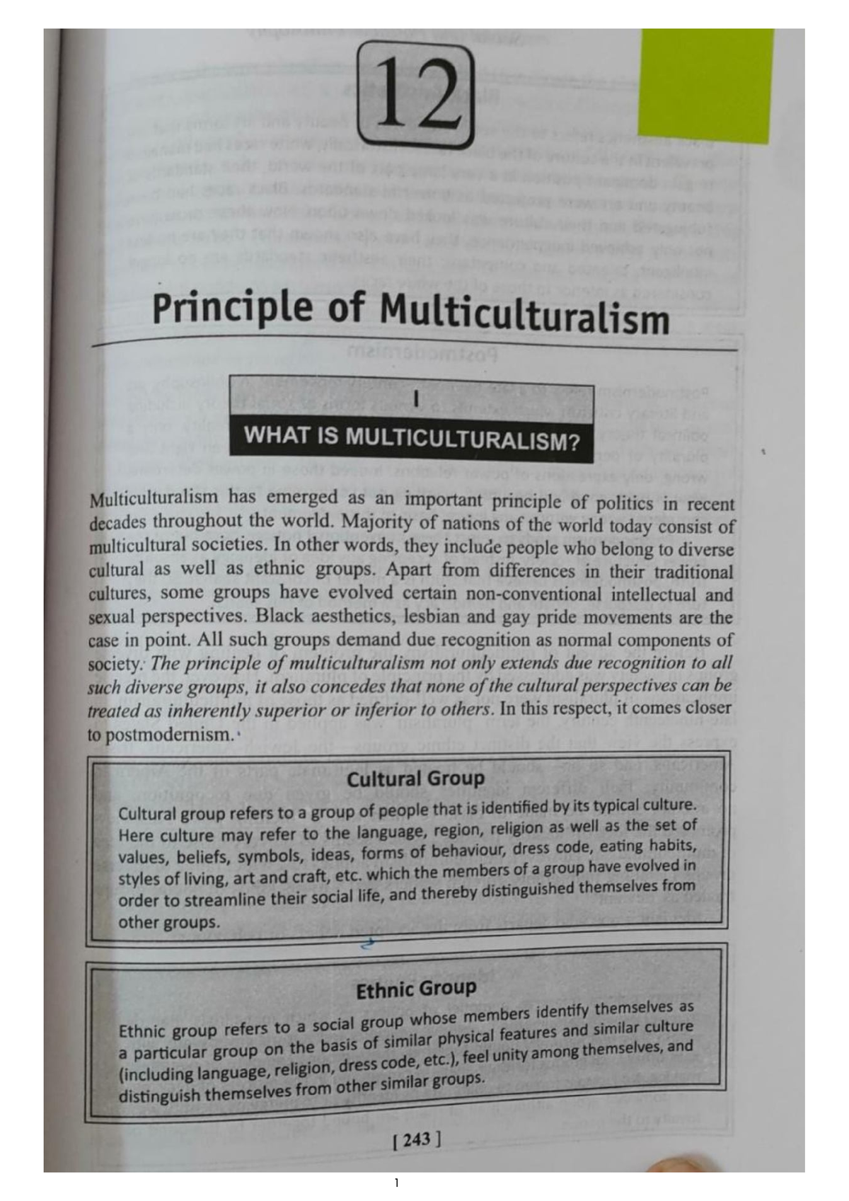 Multiculturalism - Knvjm - B.A.(hons.) Philosophy - Studocu