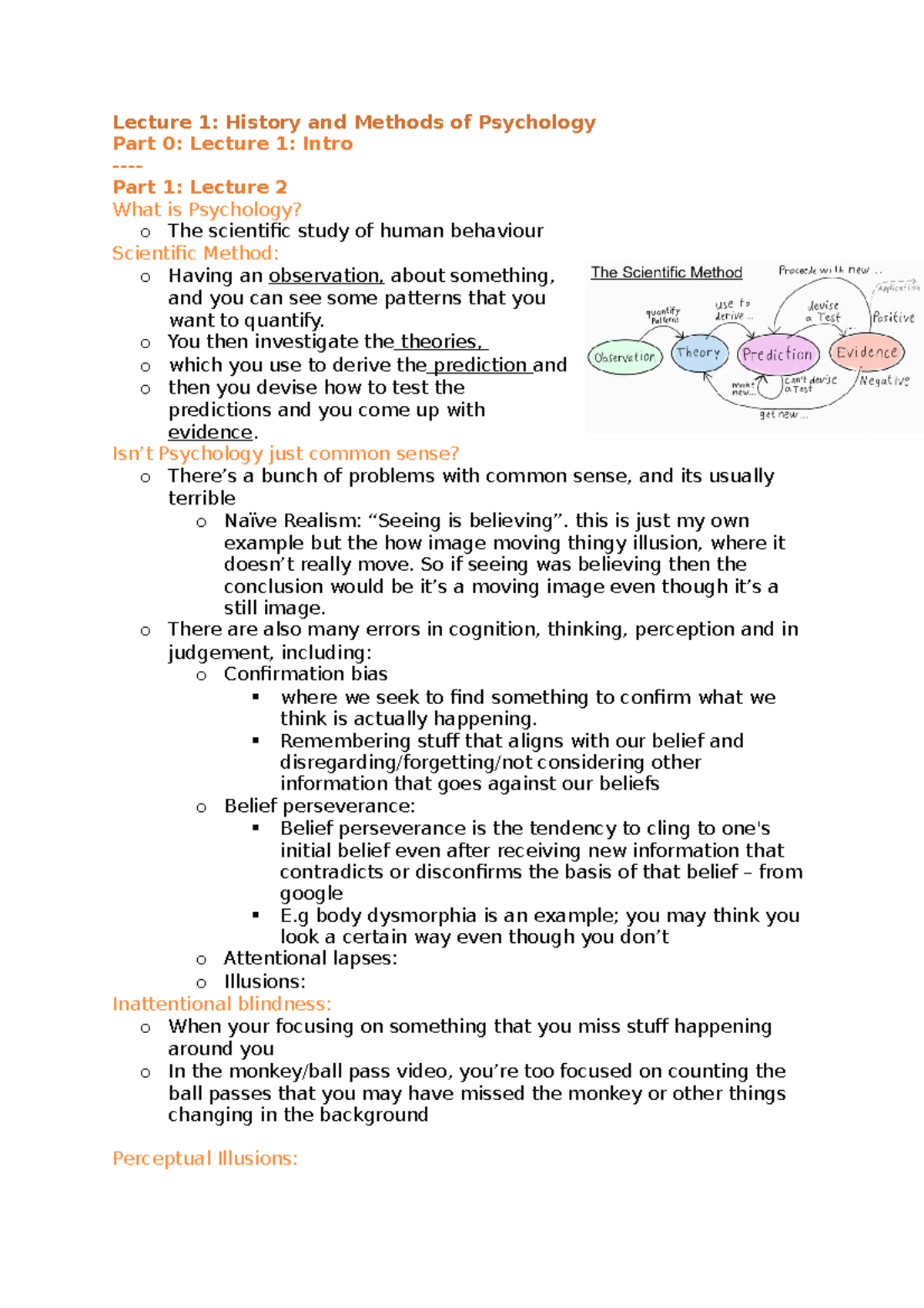 Psyuh 1101 notes mq - **Lecture 1: History and Methods of Psychology ...